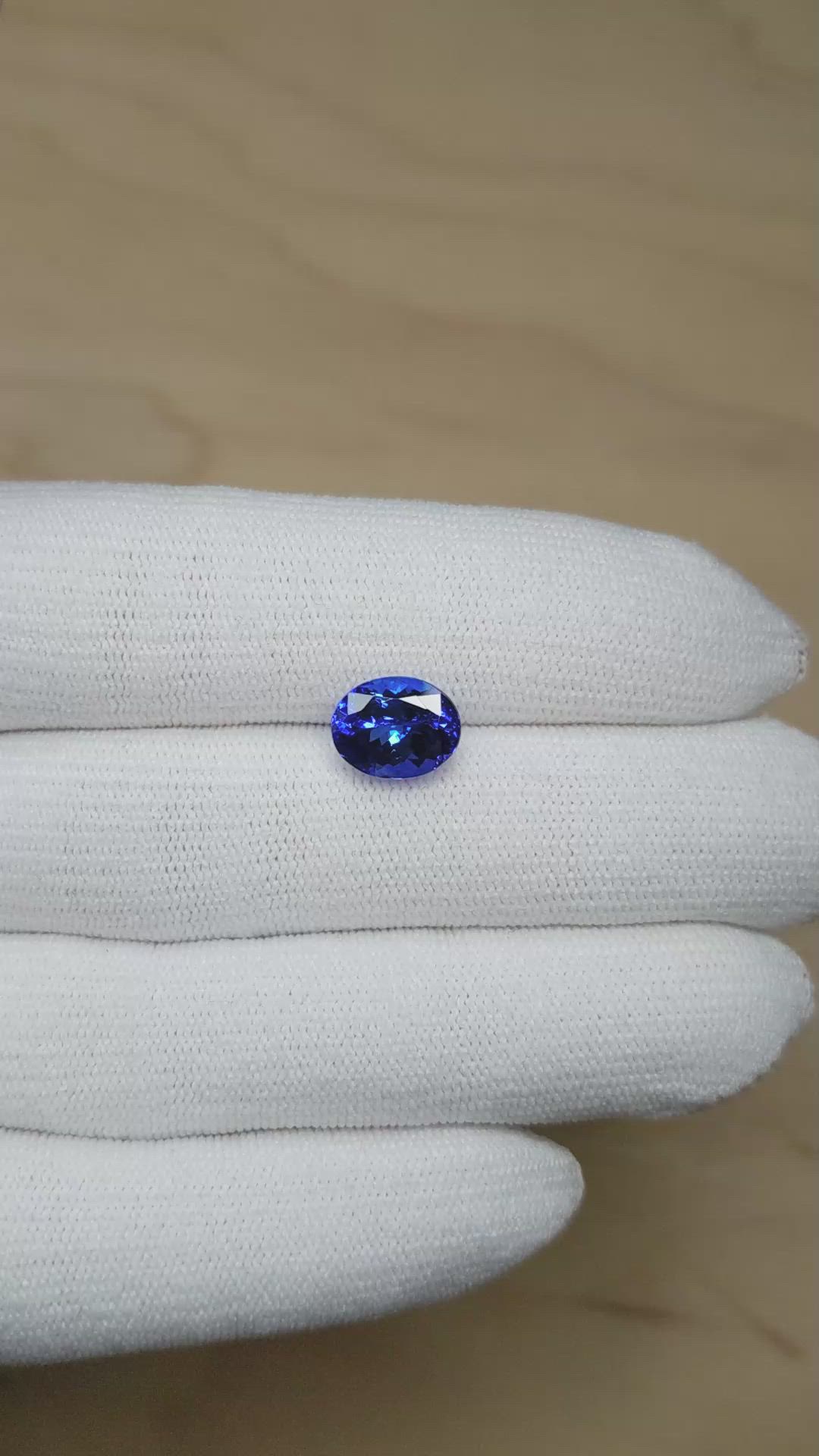 3.85 Ct. Blue Tanzanite from Tanzania Size Video