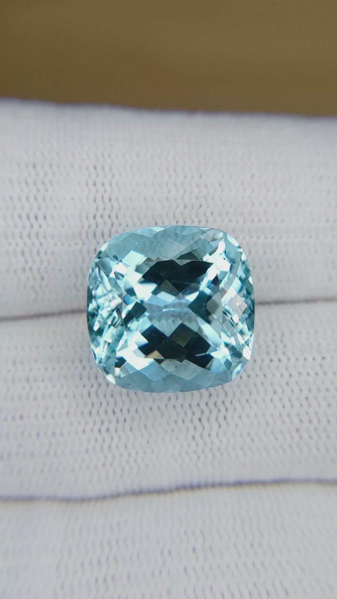 12.36 Ct. Blue Aquamarine Size Video