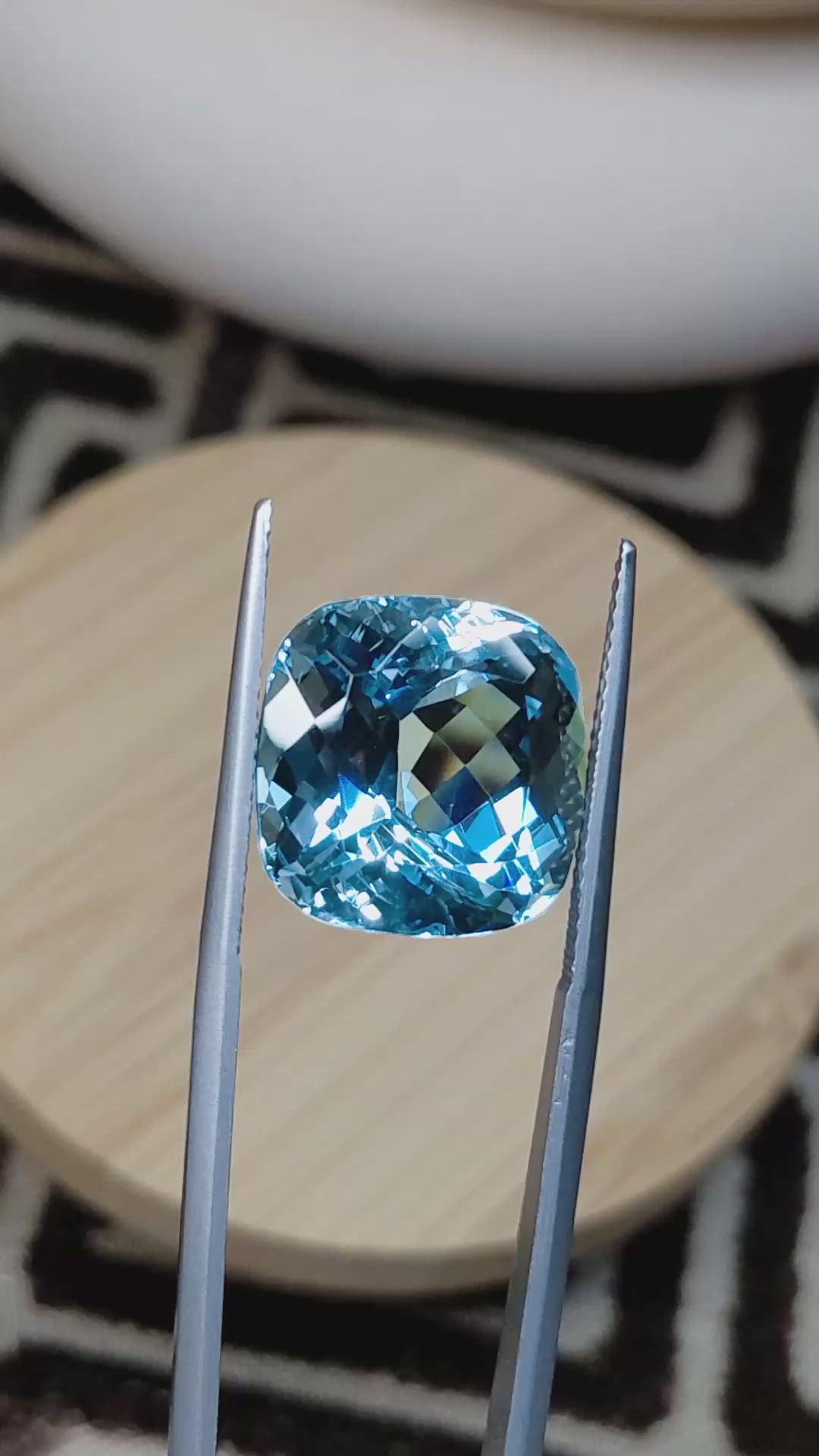 12.36 Ct. Blue Aquamarine Size Video