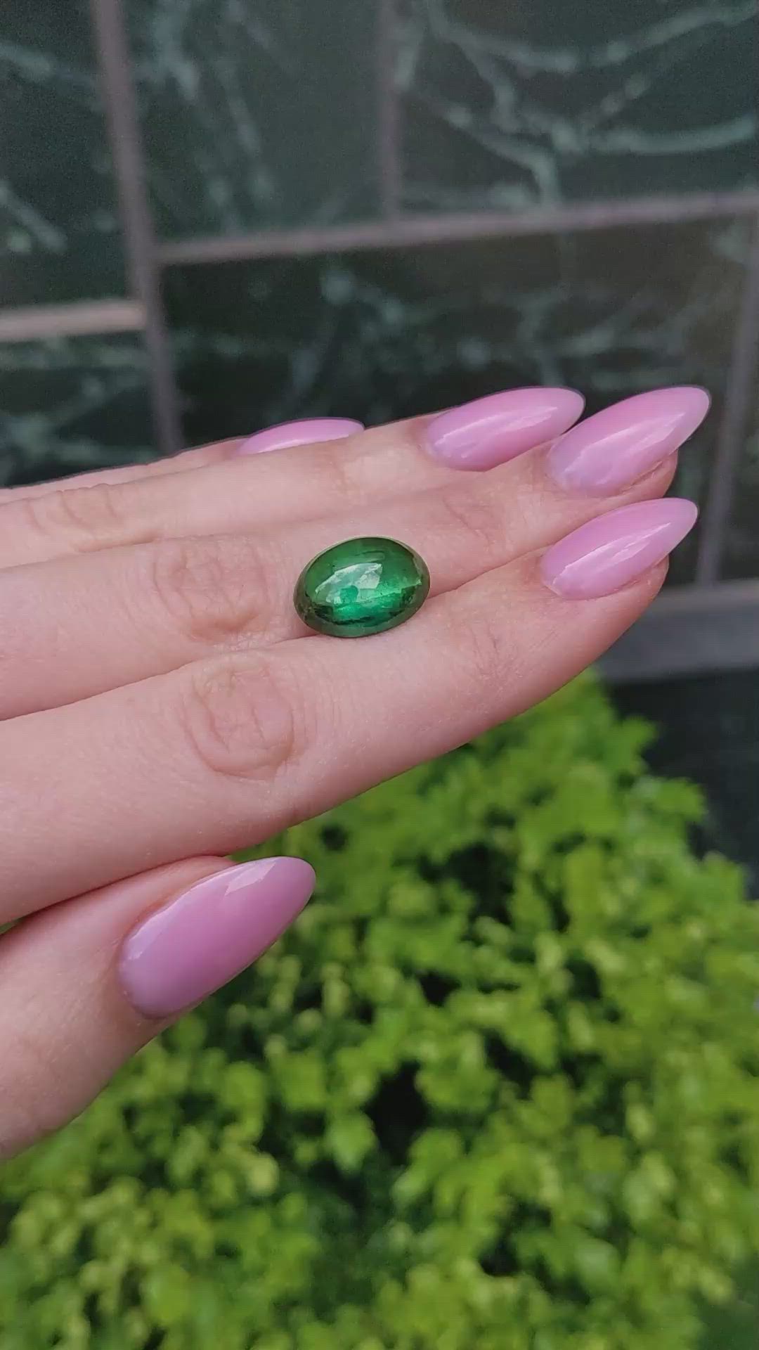 9.73 Ct. Green Cabochon Tourmaline Size Video