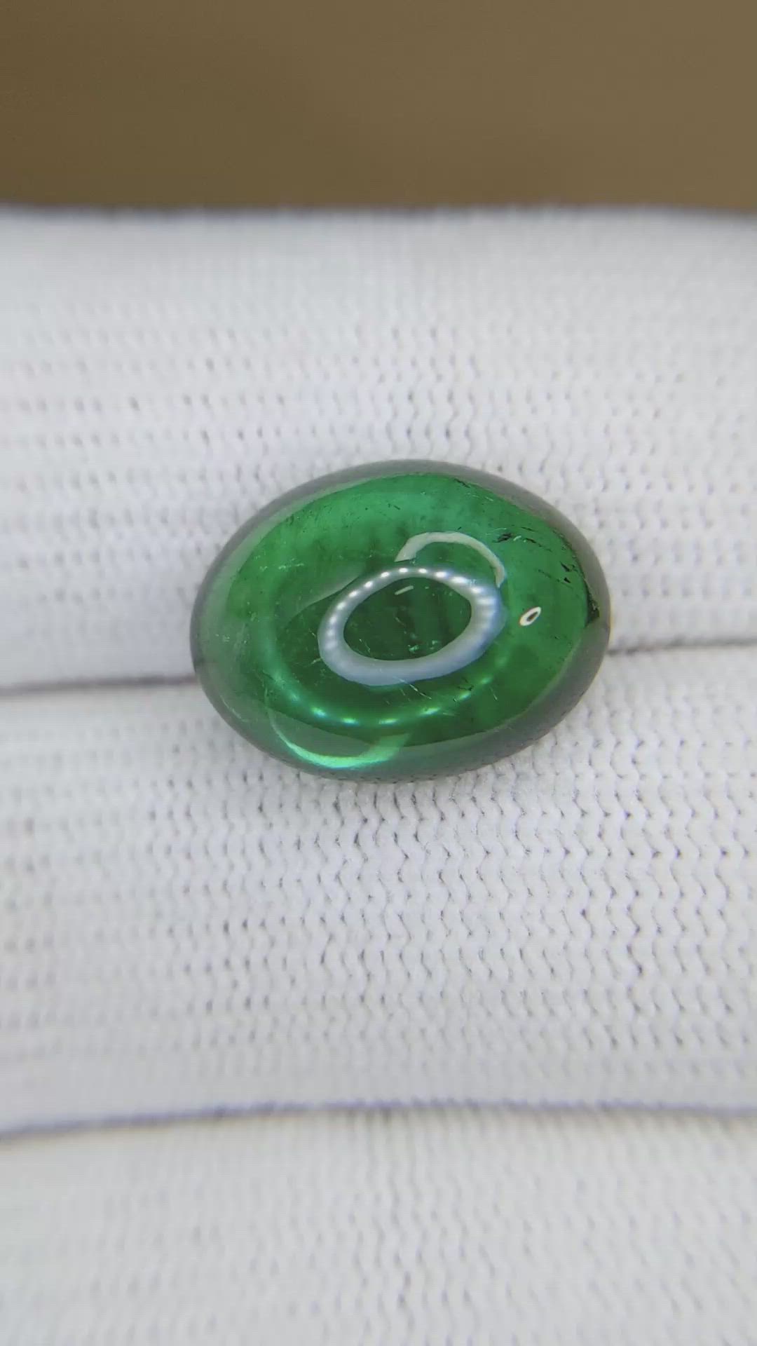 9.73 Ct. Green Cabochon Tourmaline Size Video