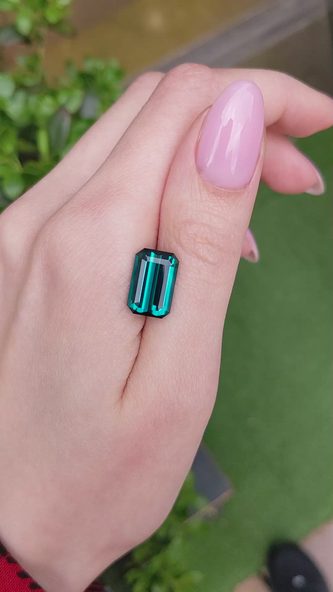 7.66 Ct. Greenish Blue Tourmaline Size Video