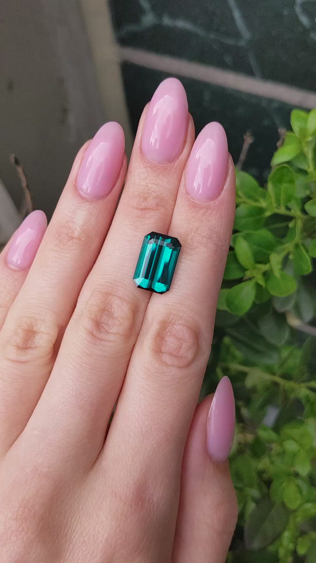 7.66 Ct. Greenish Blue Tourmaline Size Video