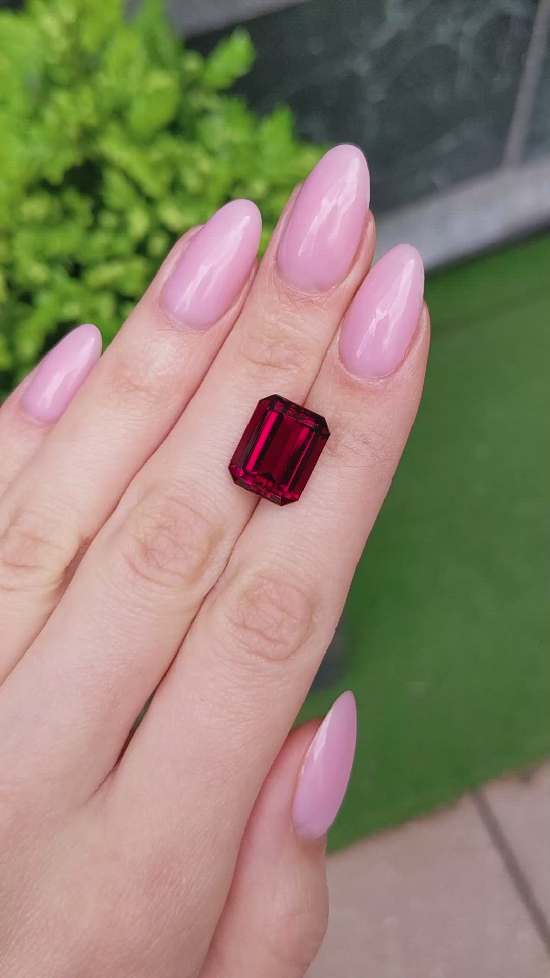 8.65 Ct. Pinkish Red Rubellite Tourmaline Size Video