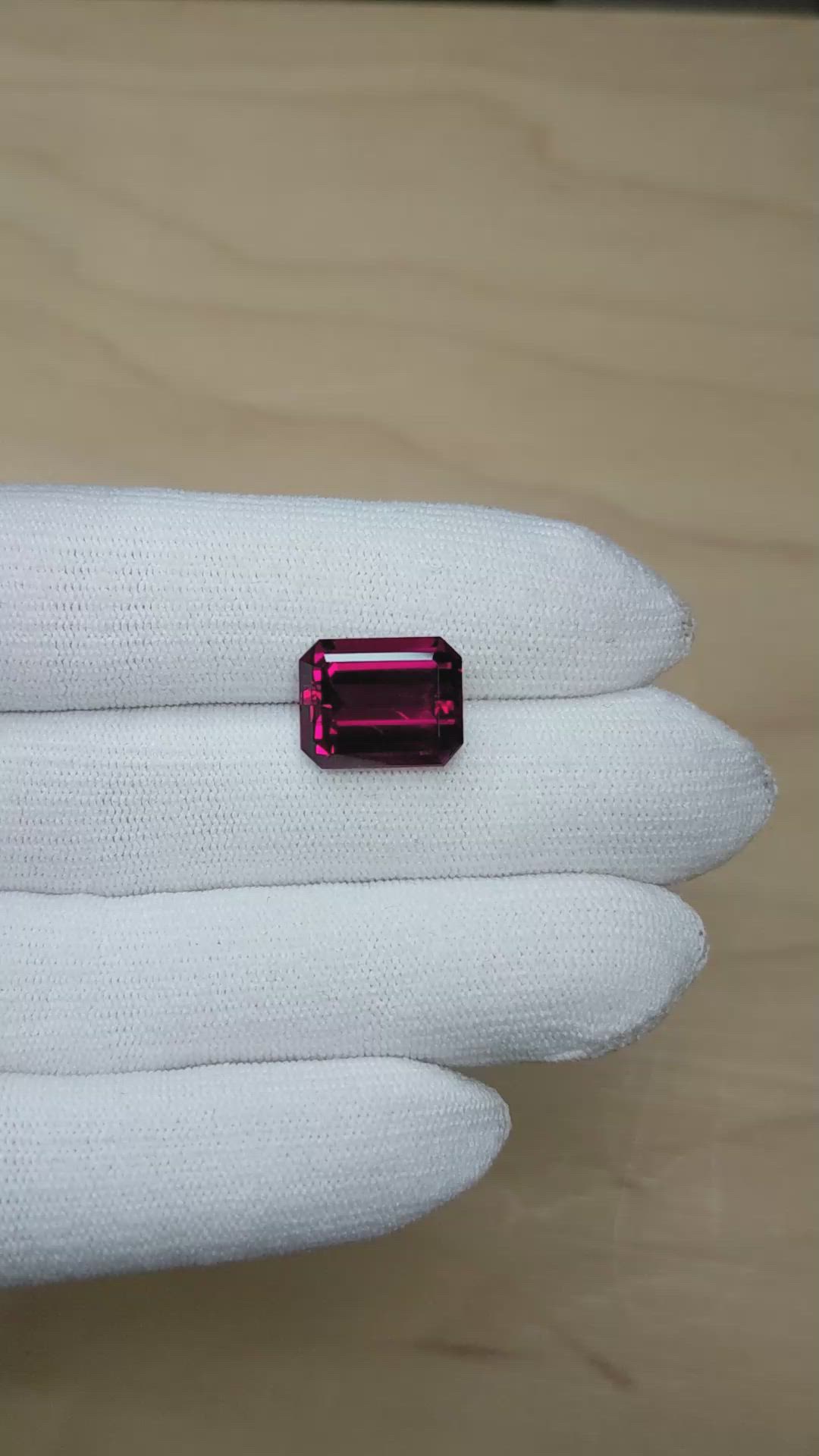 8.65 Ct. Pinkish Red Rubellite Tourmaline Size Video