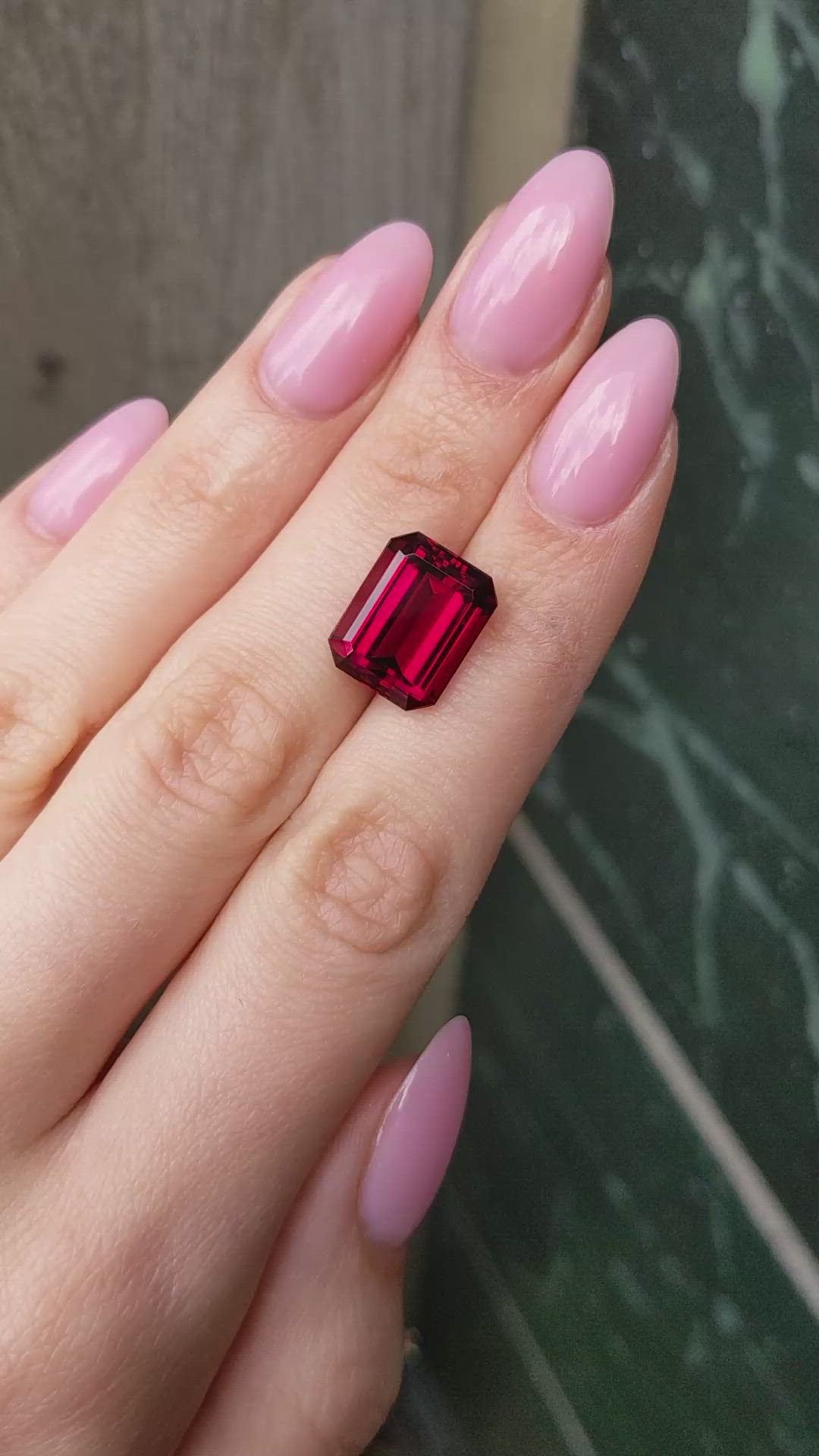 8.65 Ct. Pinkish Red Rubellite Tourmaline Size Video