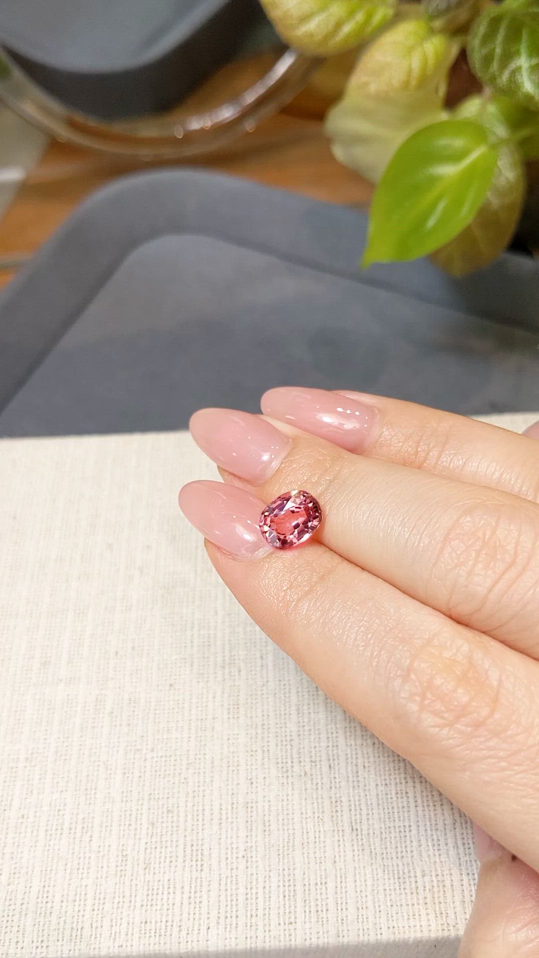 2.30 Ct. Pink Tourmaline from Brazil Size Video