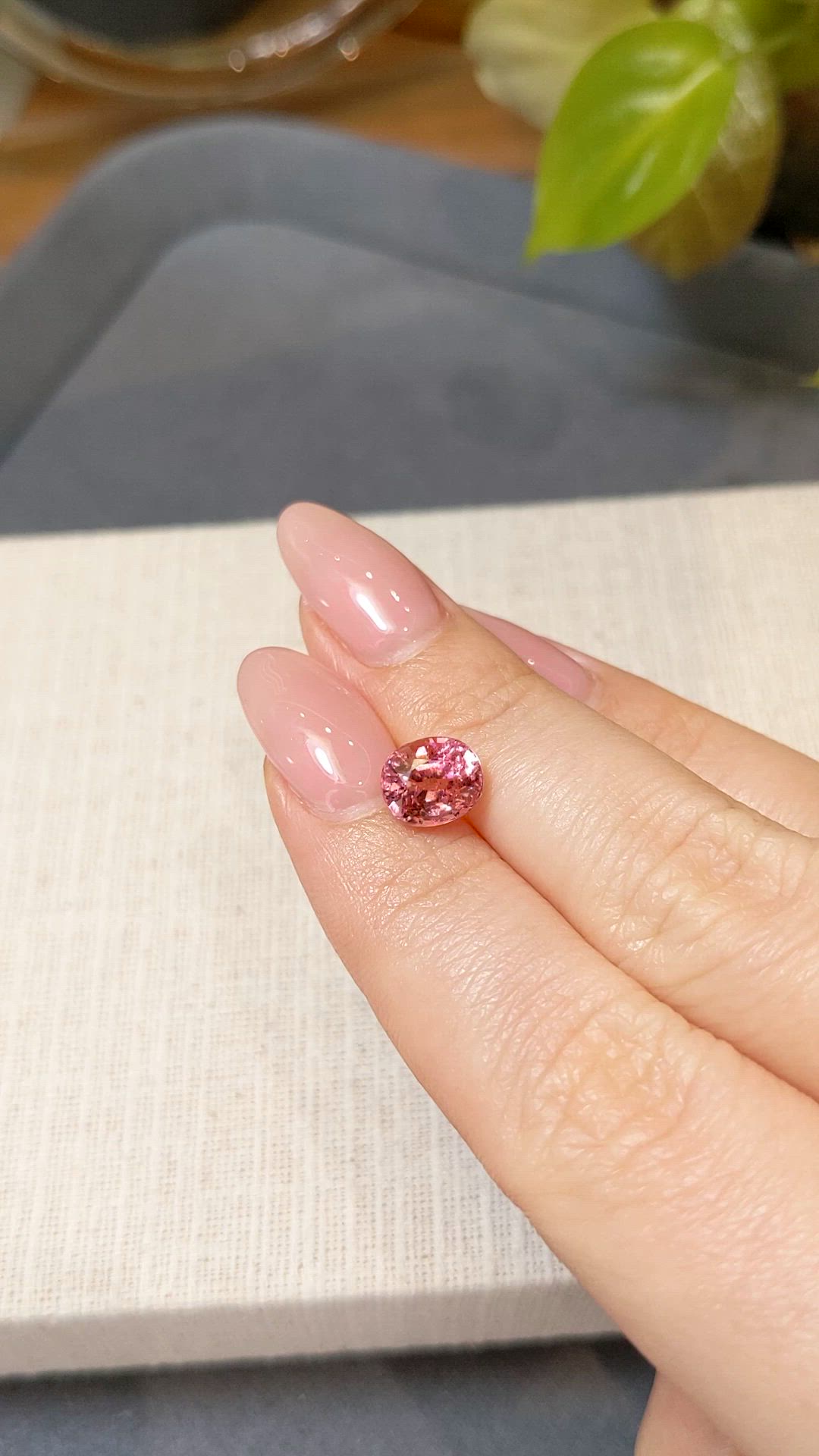2.25 Ct. Pink Tourmaline from Brazil Size Video