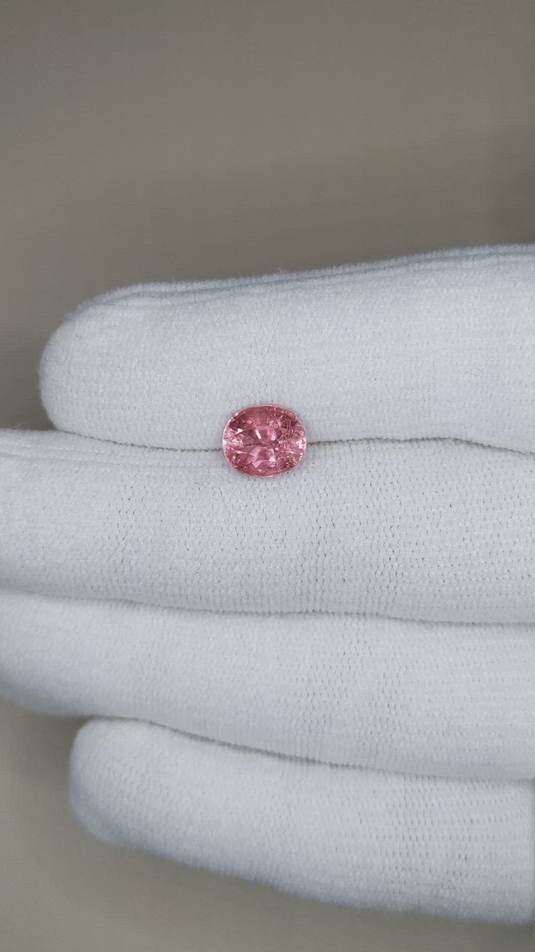 2.25 Ct. Pink Tourmaline from Brazil Size Video