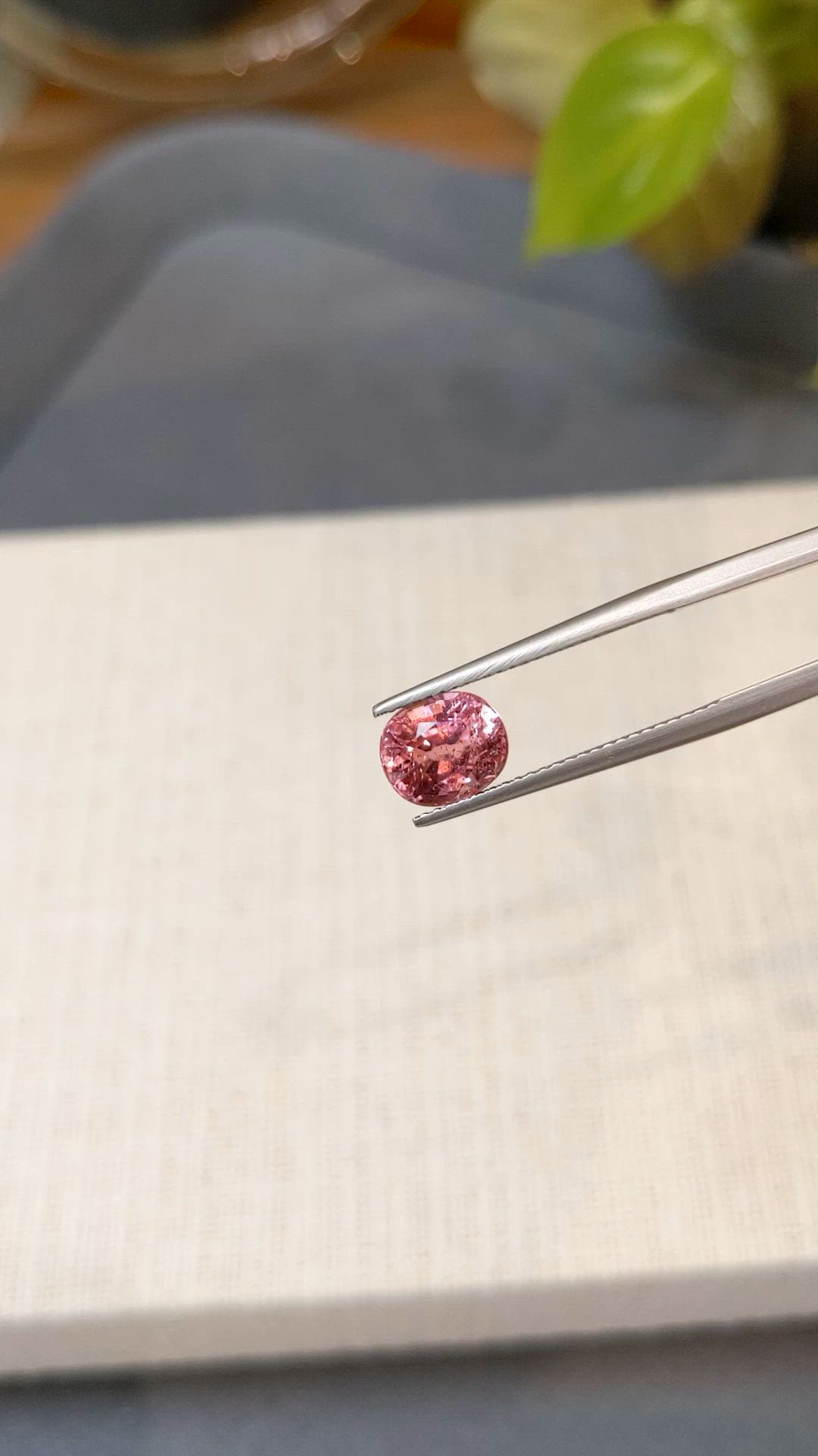 2.25 Ct. Pink Tourmaline from Brazil Size Video