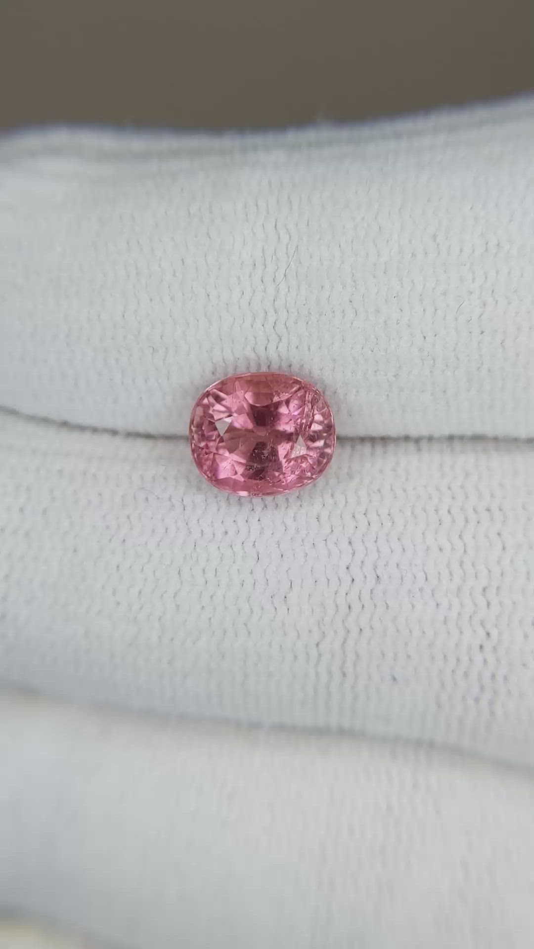 2.25 Ct. Pink Tourmaline from Brazil Size Video