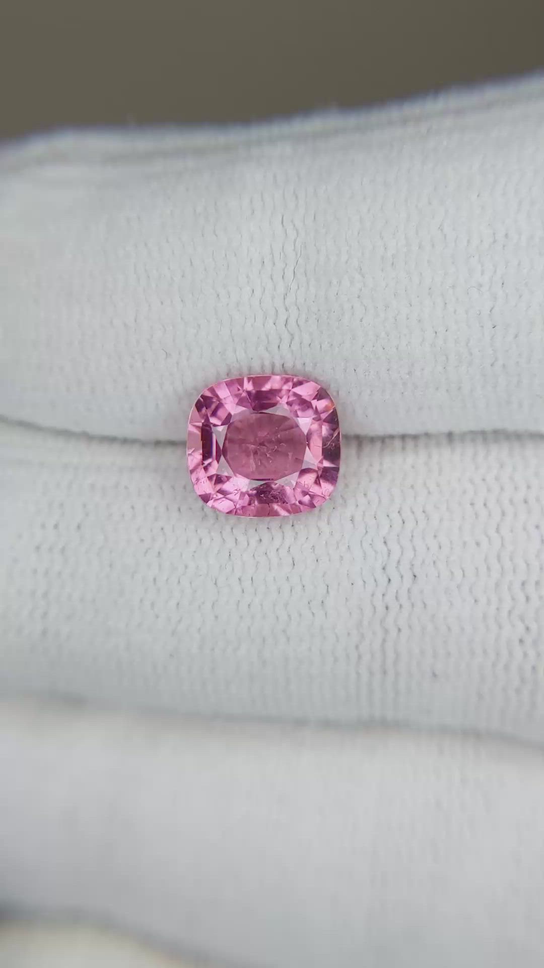 2.25 Ct. Pink Tourmaline from Brazil Size Video