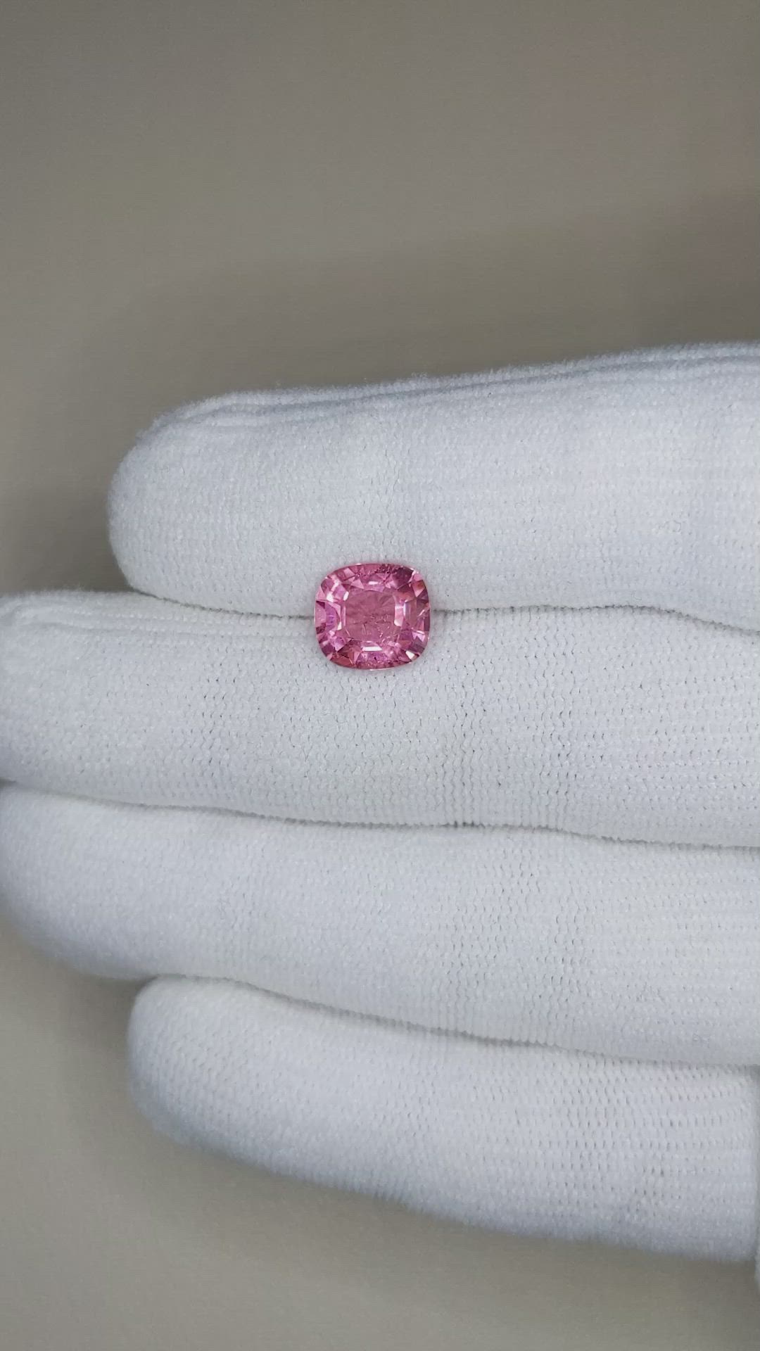 2.25 Ct. Pink Tourmaline from Brazil Size Video