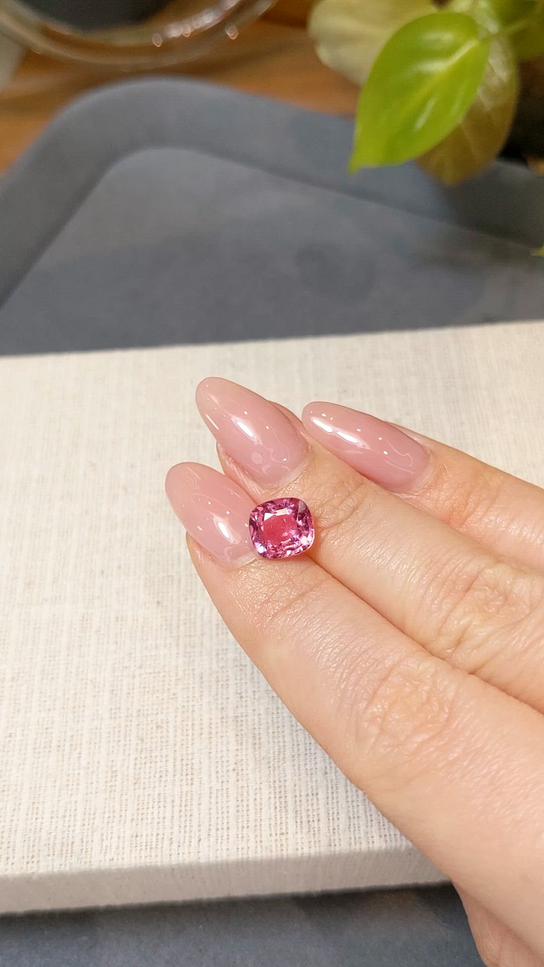 2.25 Ct. Pink Tourmaline from Brazil Size Video