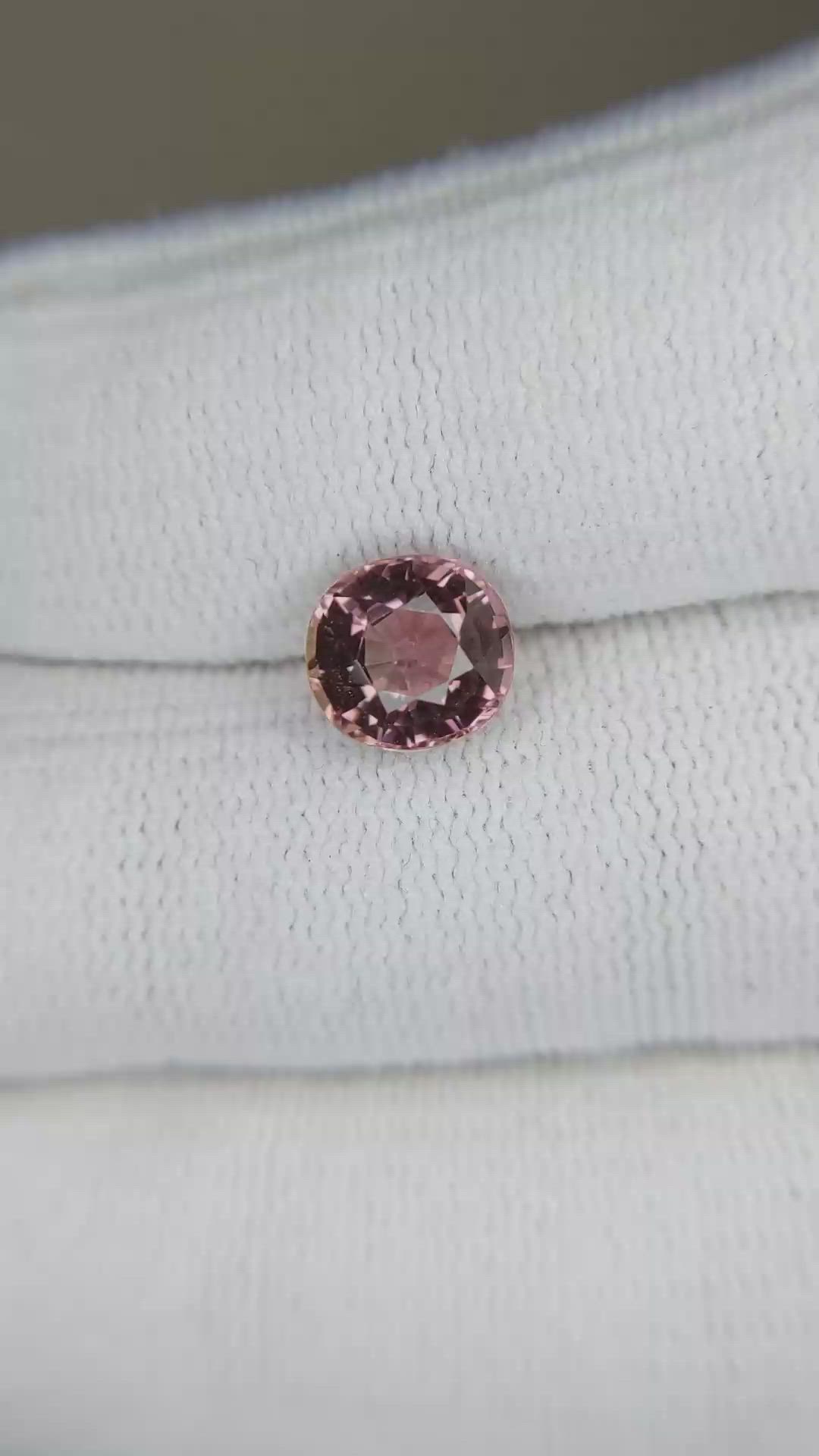 1.90 Ct. Pink Tourmaline from Brazil Size Video