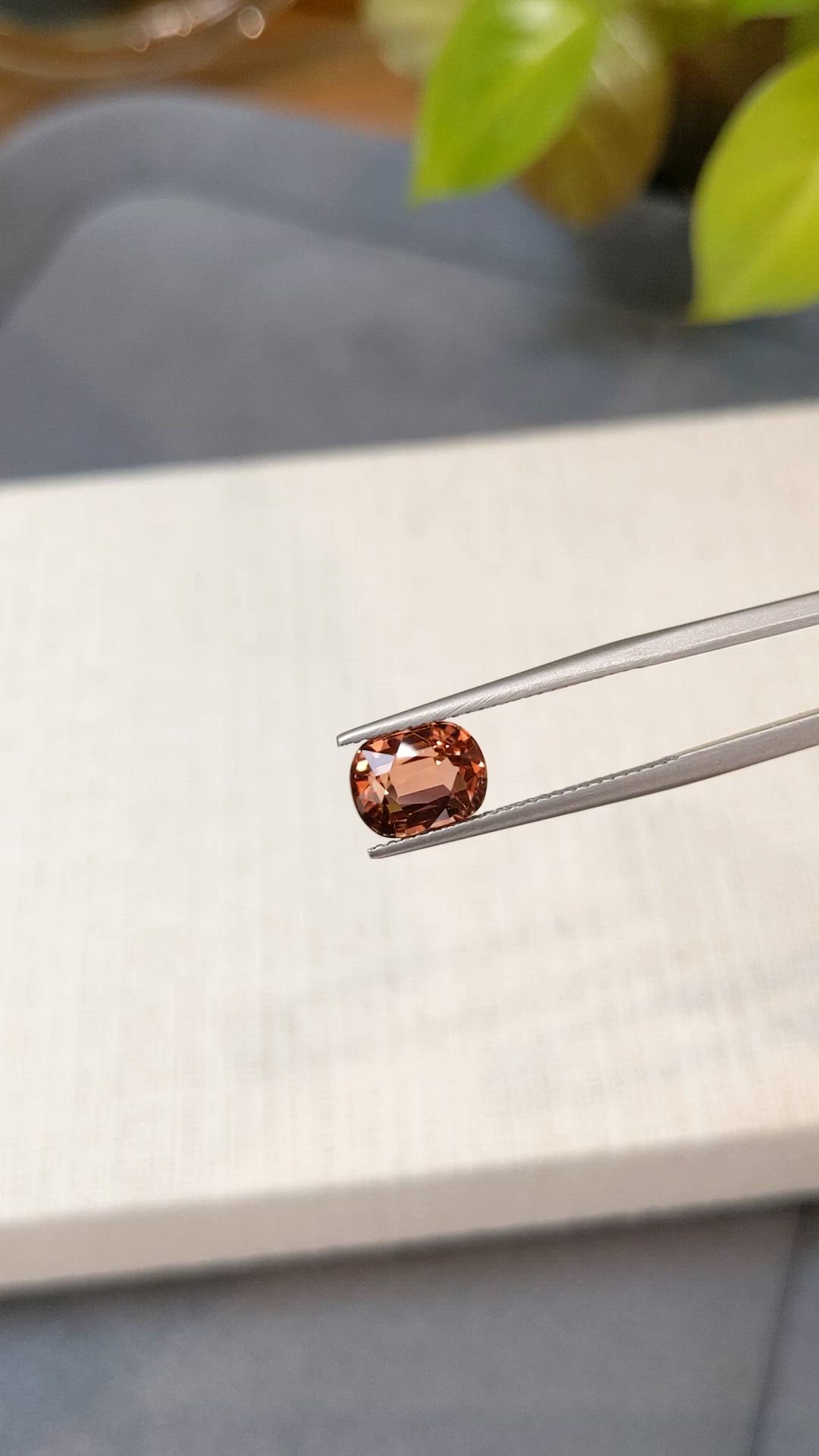 2.68 Ct. Orangish Brown Tourmaline from Brazil Size Video