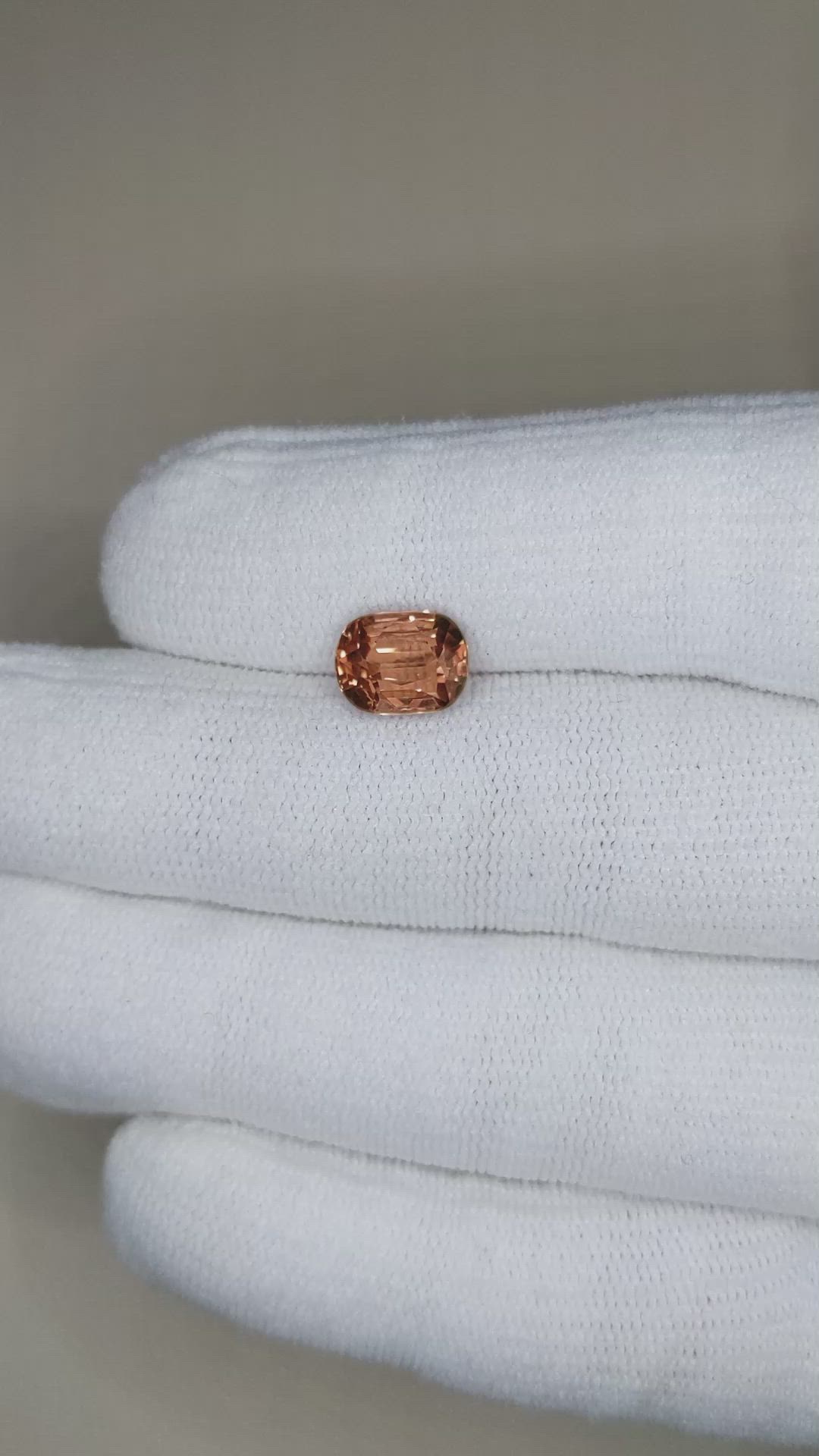 2.68 Ct. Orangish Brown Tourmaline from Brazil Size Video