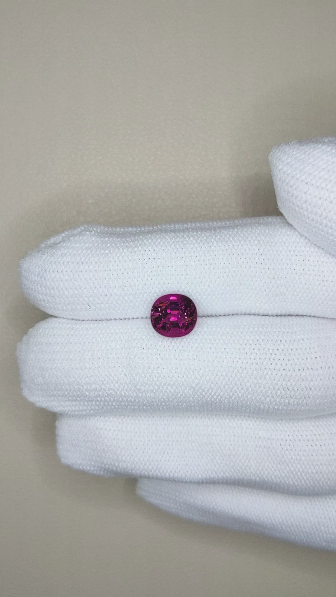 1.93 Ct. Pinkish Purple Tourmaline from Brazil Size Video