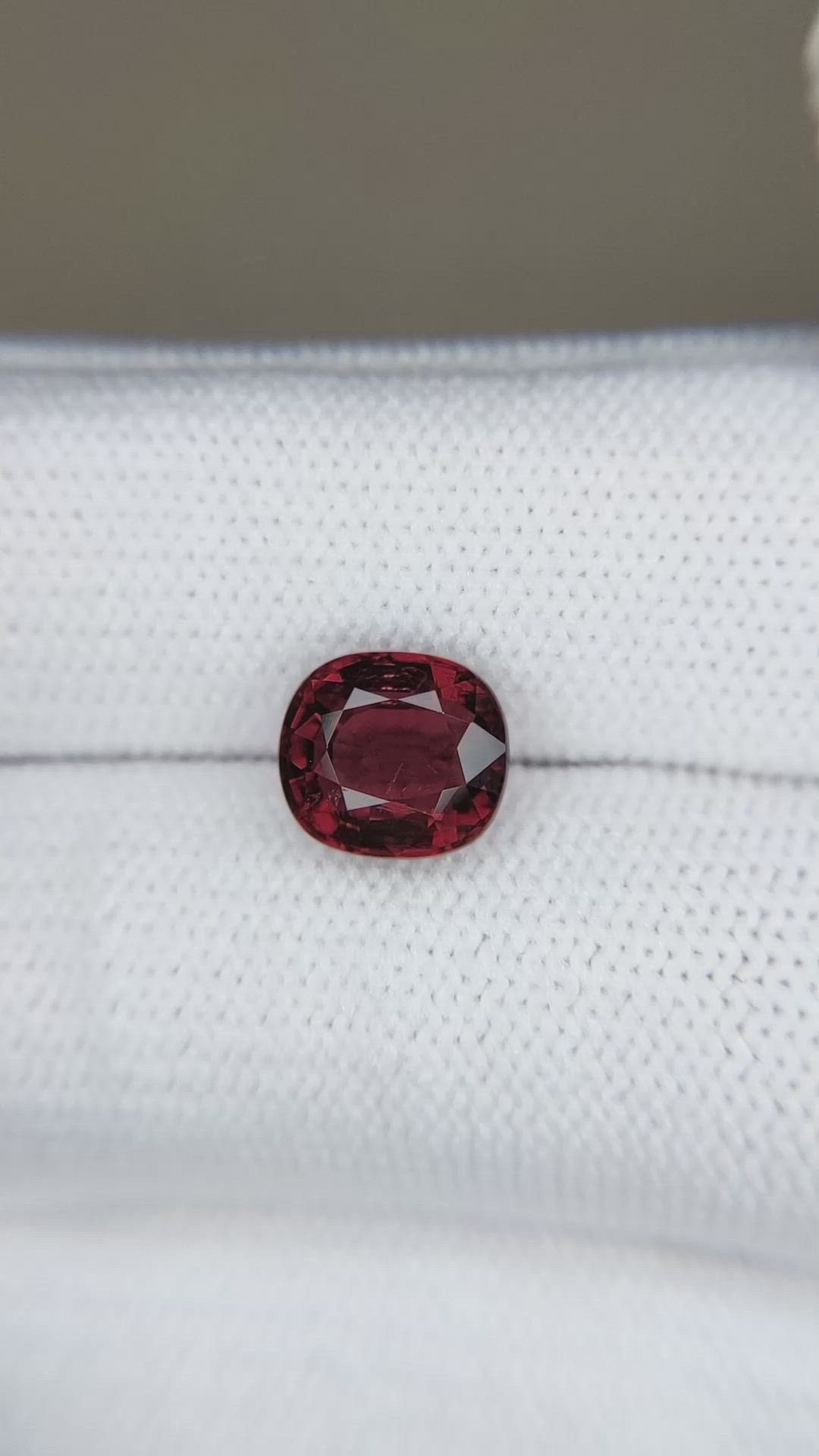 2.35 Ct. Red Rubellite Tourmaline from Brazil Size Video