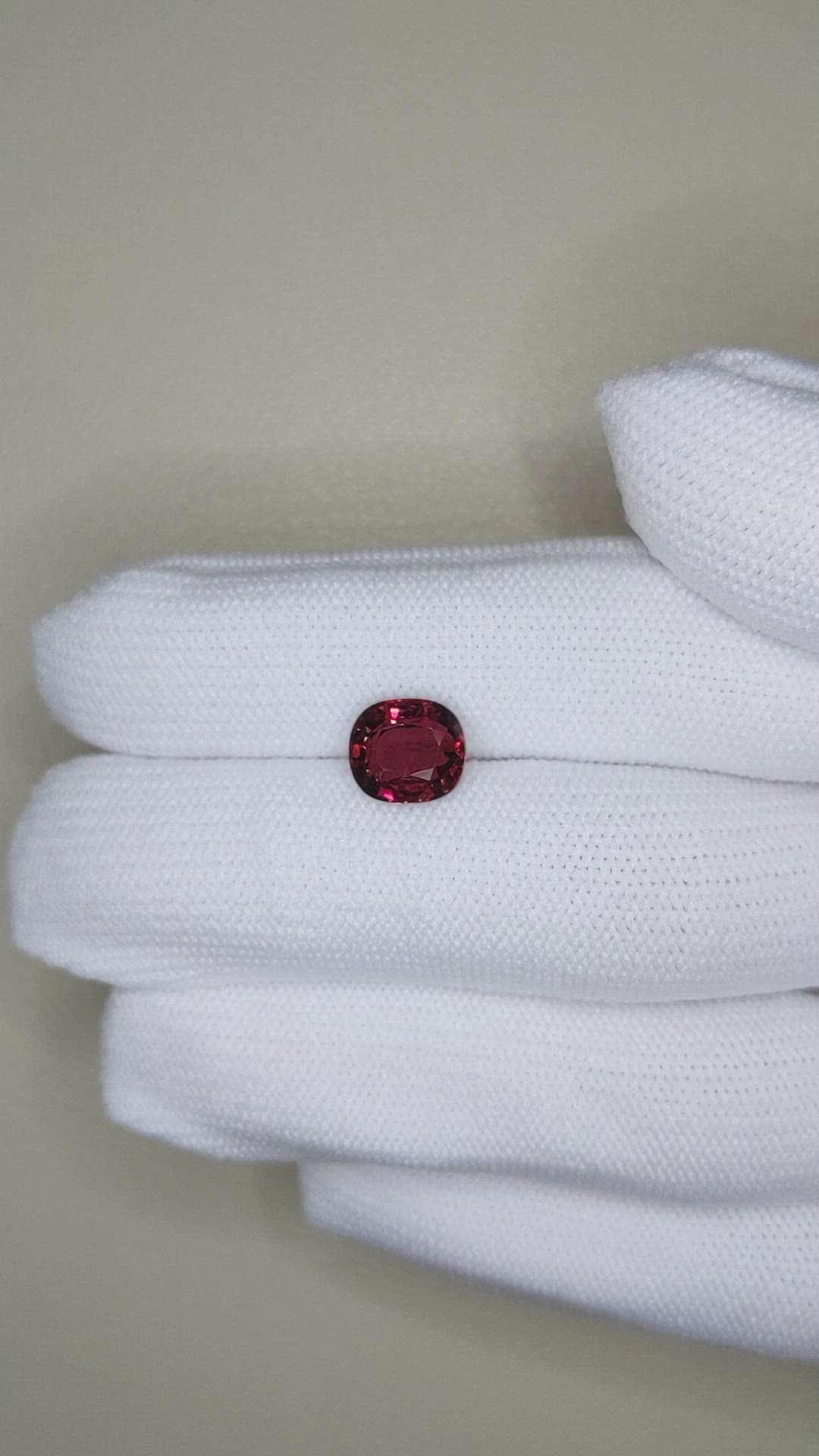 2.35 Ct. Red Rubellite Tourmaline from Brazil Size Video