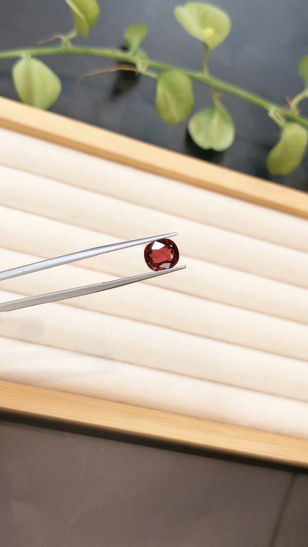 2.35 Ct. Red Rubellite Tourmaline from Brazil Size Video