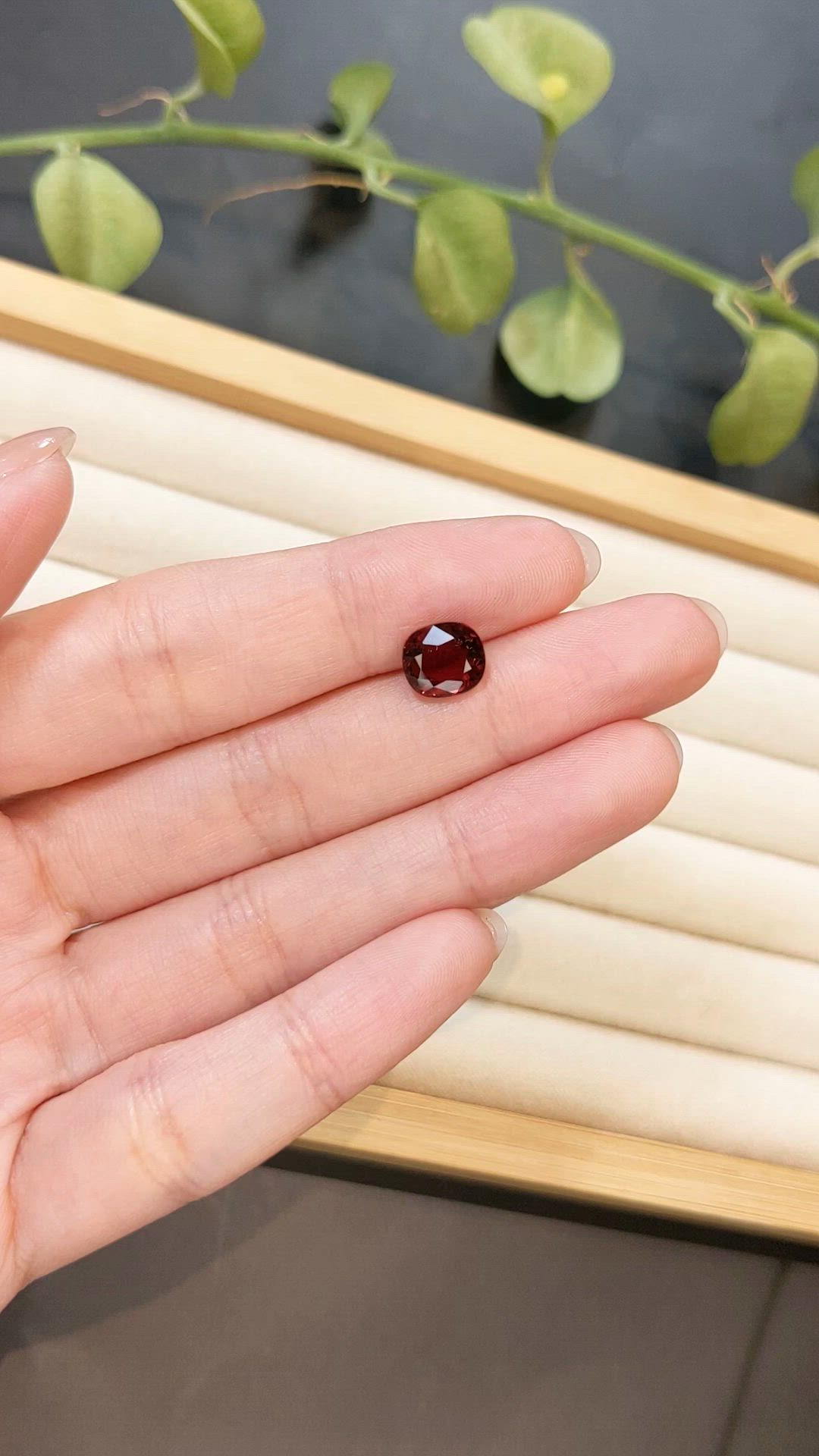 2.35 Ct. Red Rubellite Tourmaline from Brazil Size Video