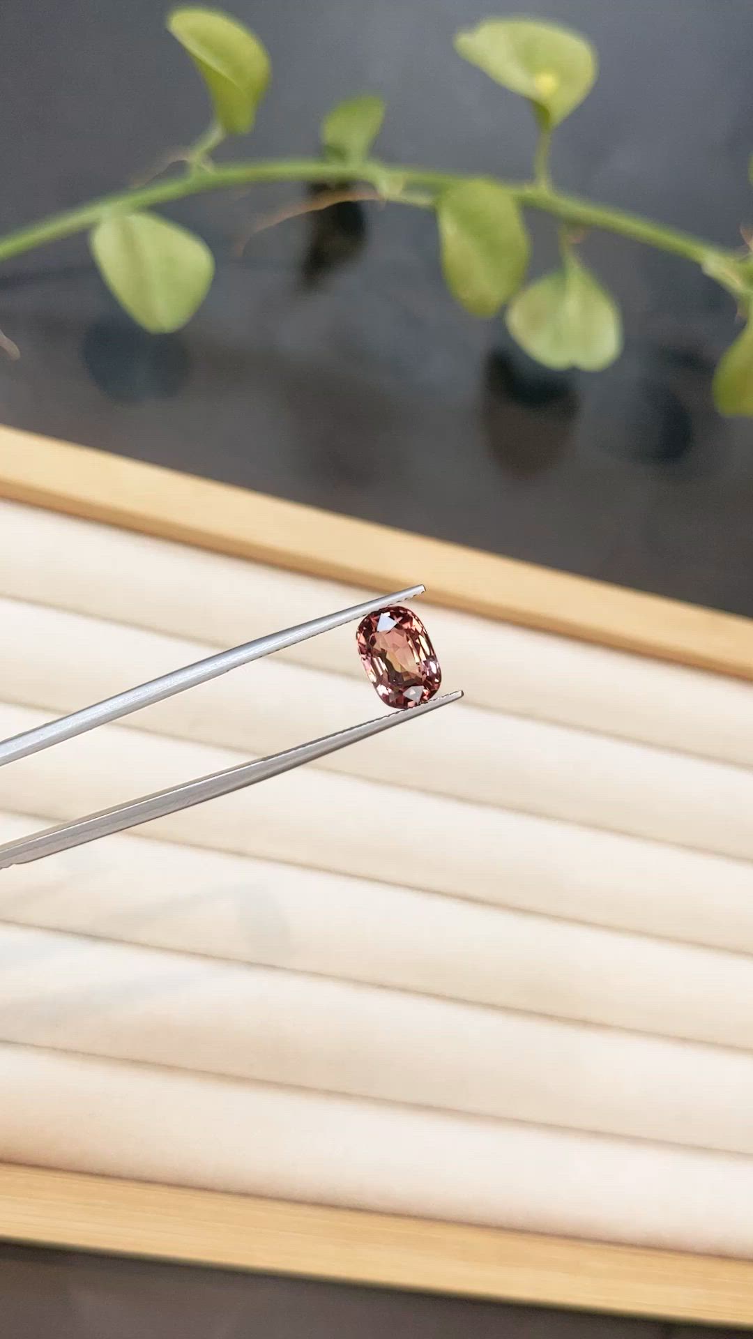 2.95 Ct. Pinkish Brown Tourmaline from Brazil Size Video
