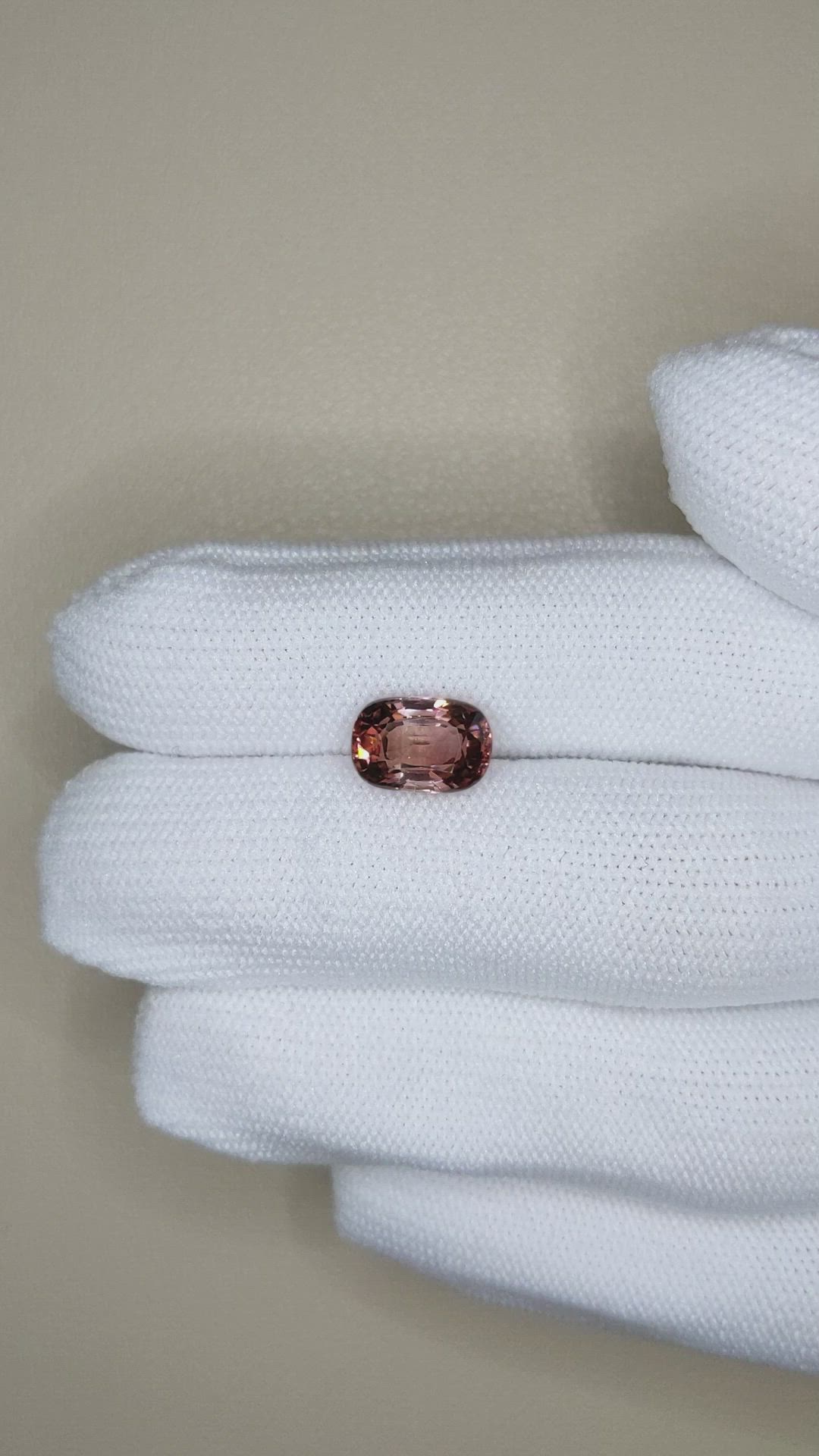 2.95 Ct. Pinkish Brown Tourmaline from Brazil Size Video
