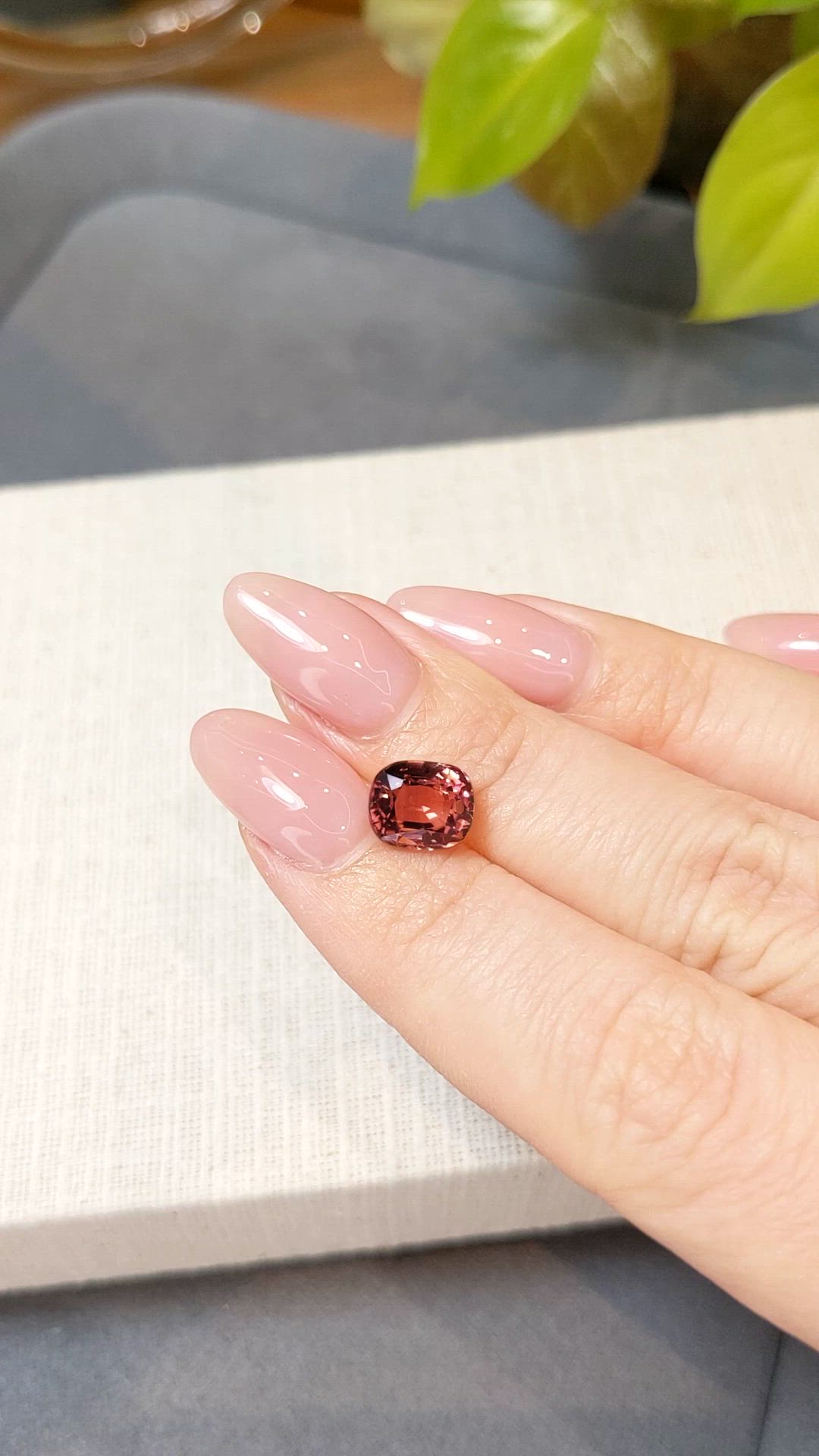 2.71 Ct. Pinkish Brown Tourmaline from Brazil Size Video