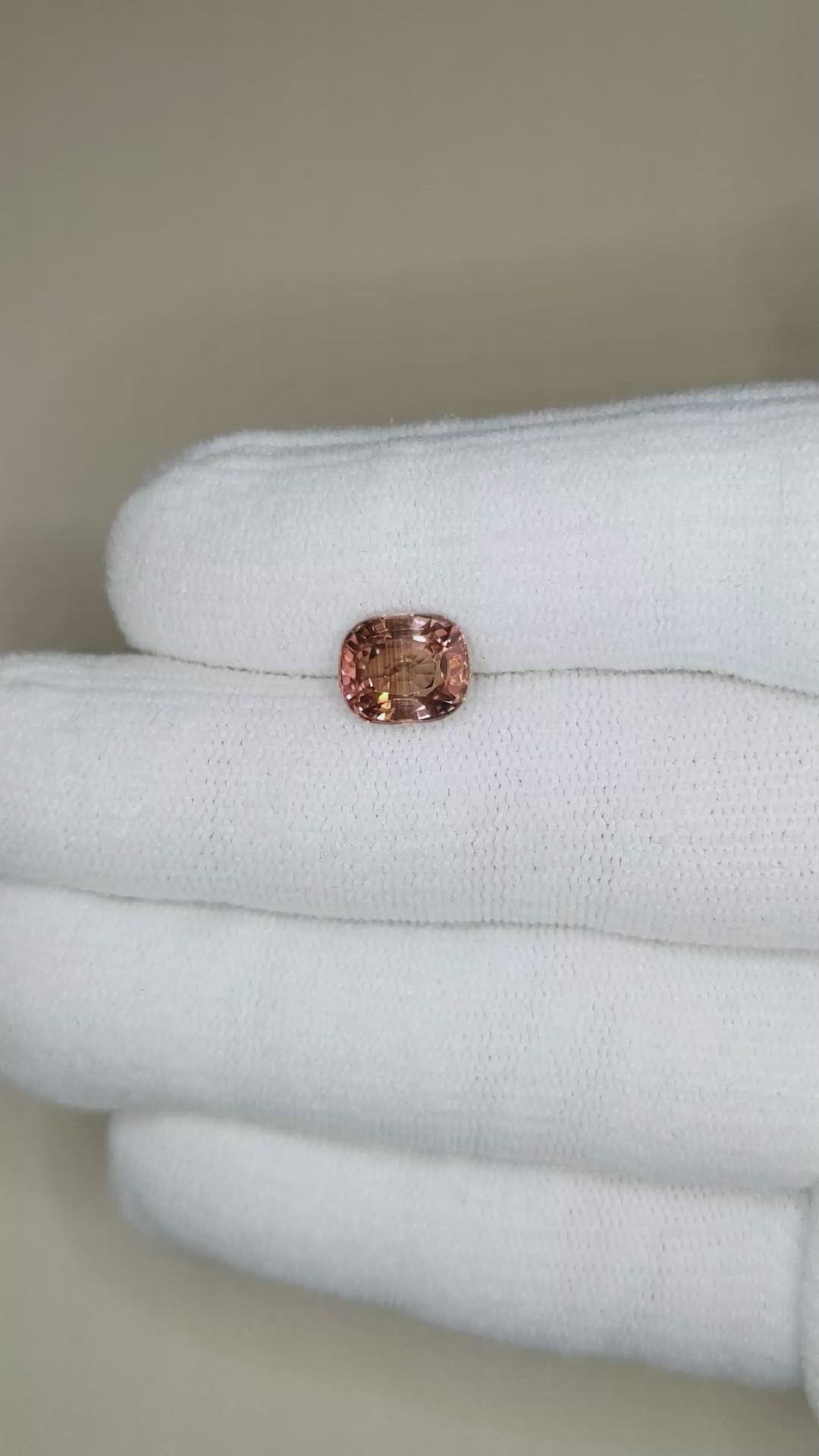 2.71 Ct. Pinkish Brown Tourmaline from Brazil Size Video