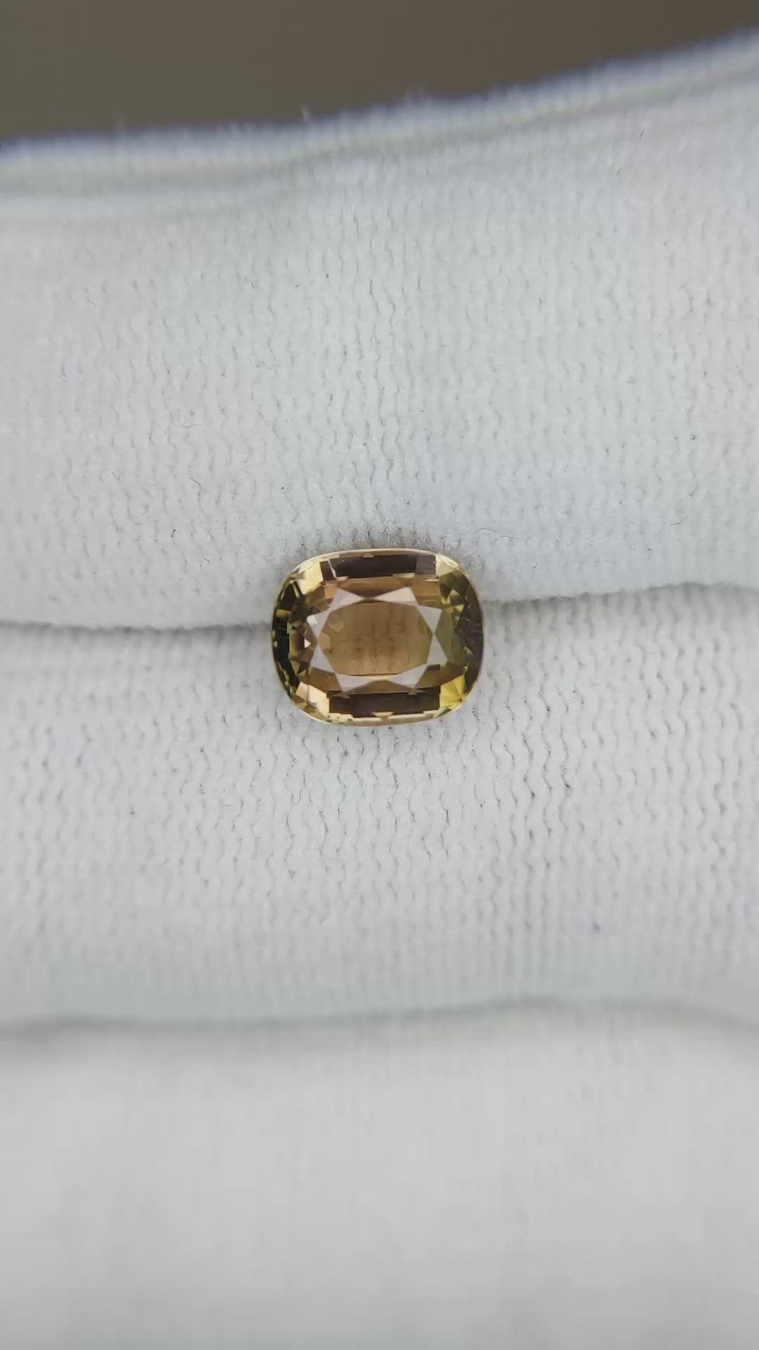 2.05 Ct. Greenish Brown Tourmaline from Brazil Size Video