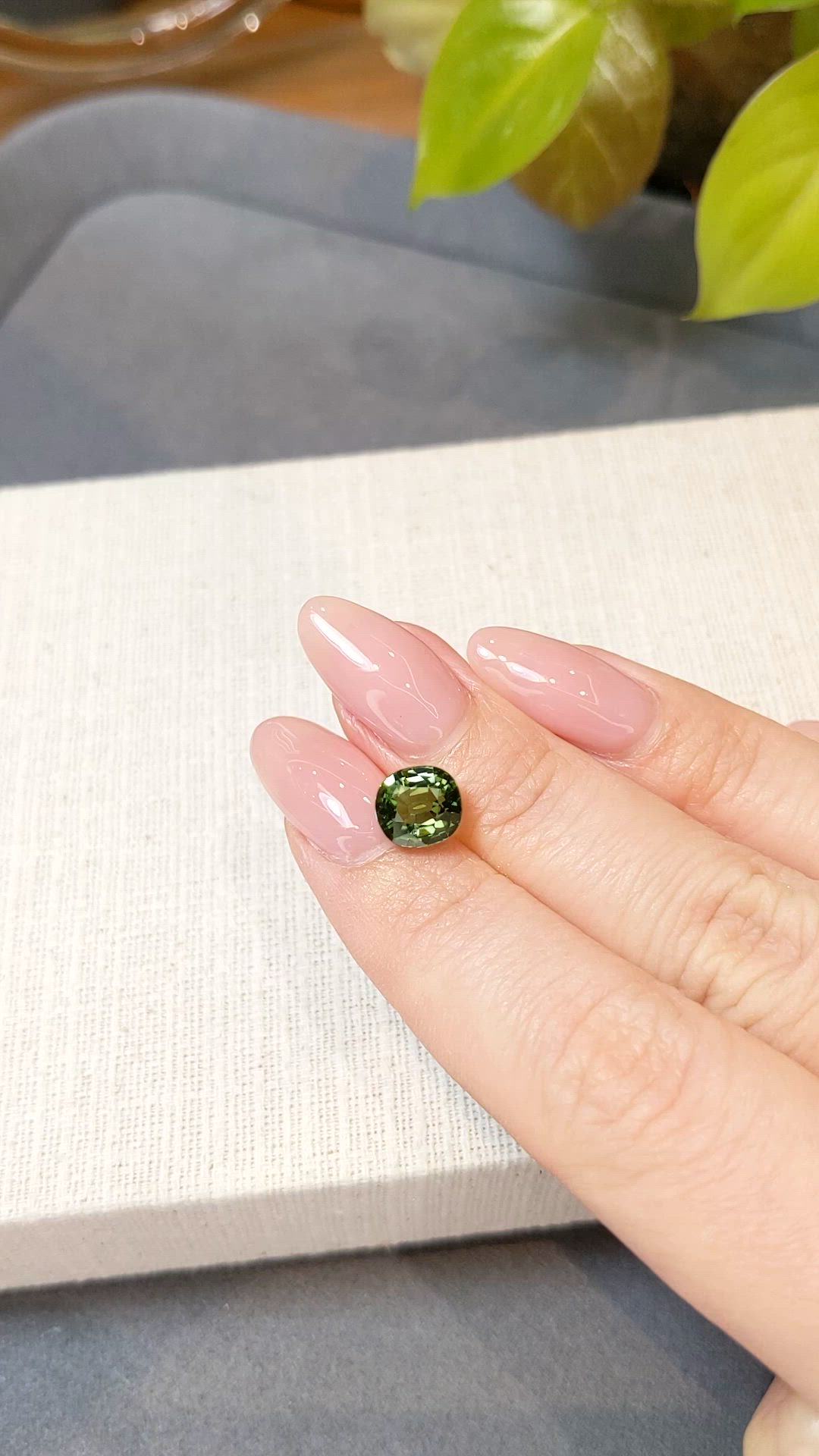 2.80 Ct. Green Tourmaline from Brazil Size Video