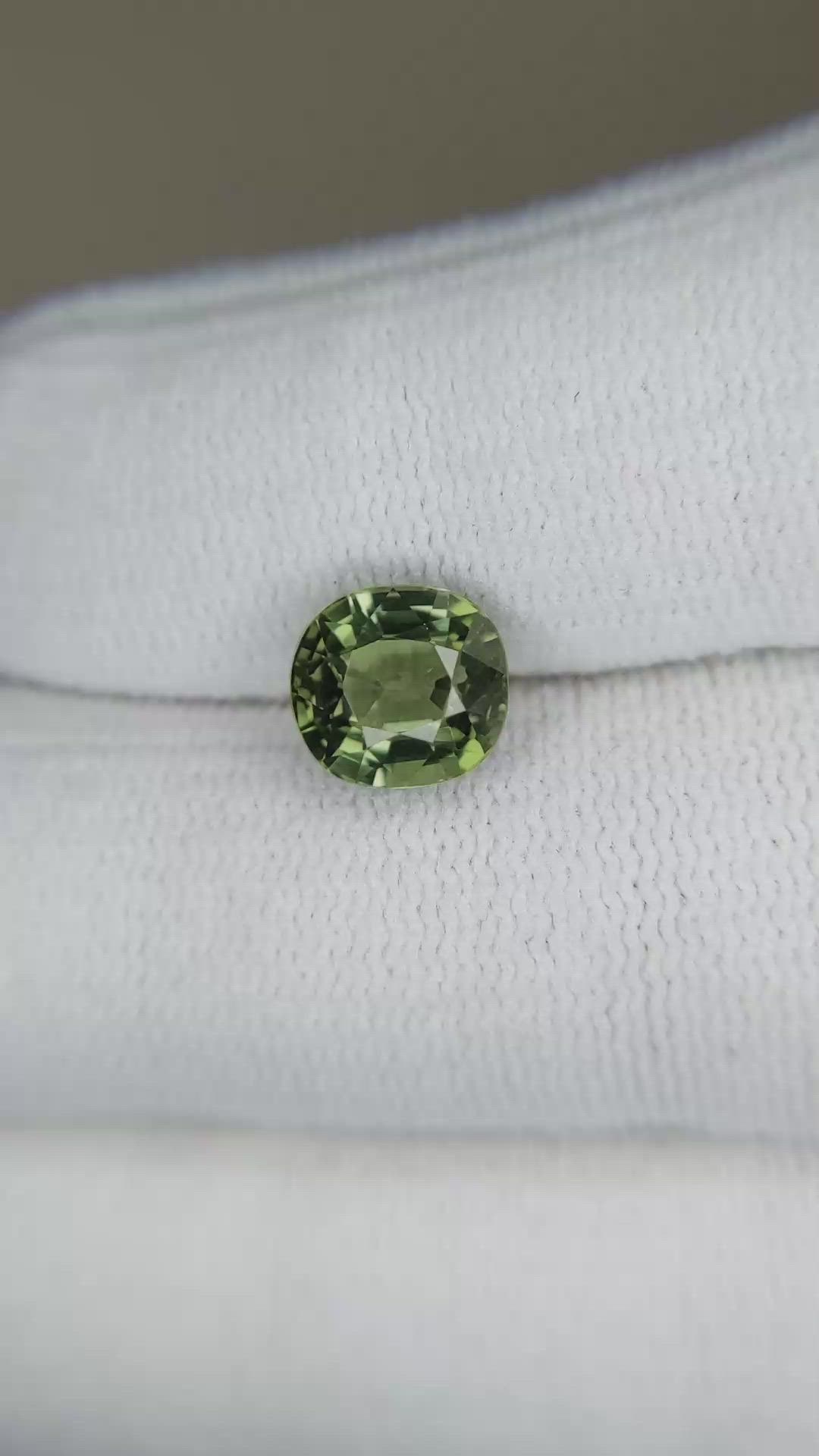 2.80 Ct. Green Tourmaline from Brazil Size Video