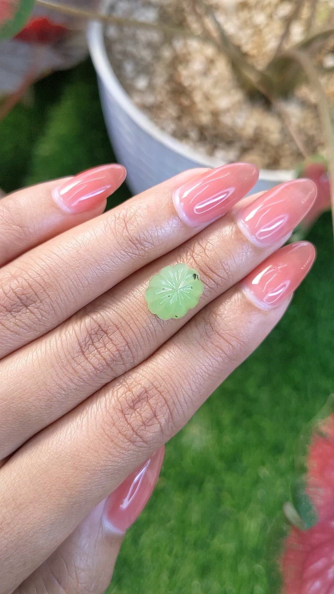 5.08 Ct. Green Cabochon Jade from Burma (Myanmar) Size Video