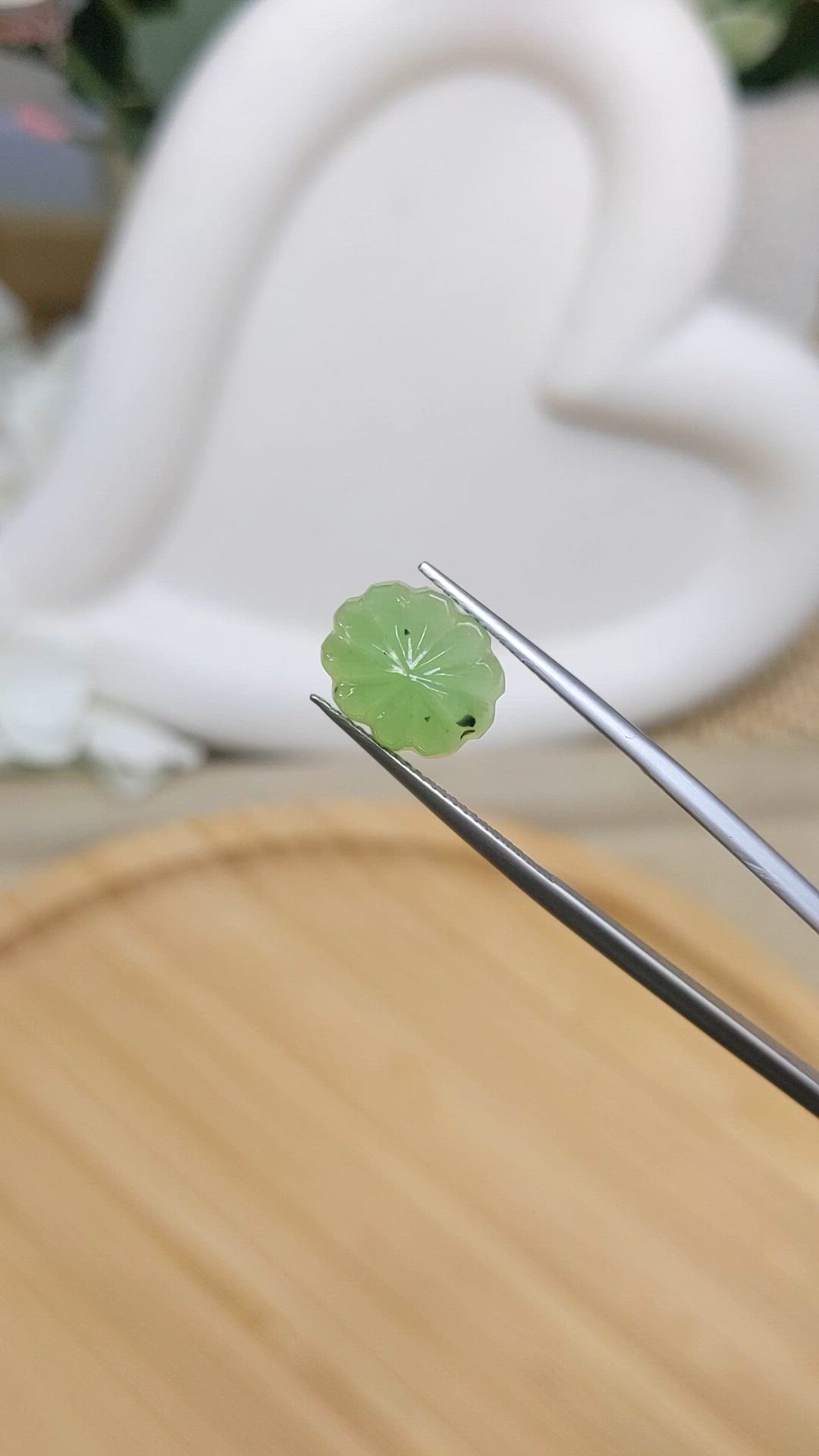 5.08 Ct. Green Cabochon Jade from Burma (Myanmar) Size Video