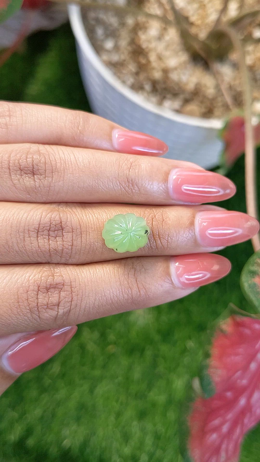 5.08 Ct. Green Cabochon Jade from Burma (Myanmar) Size Video
