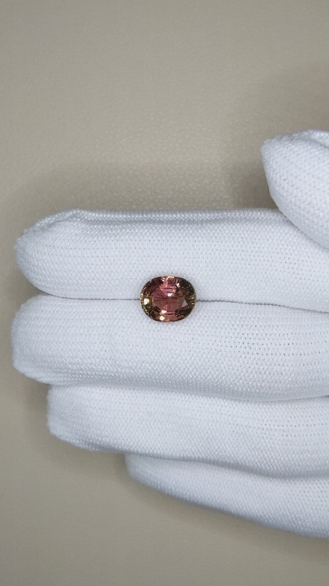 3.22 Ct. Bi Color Tourmaline from Brazil Size Video