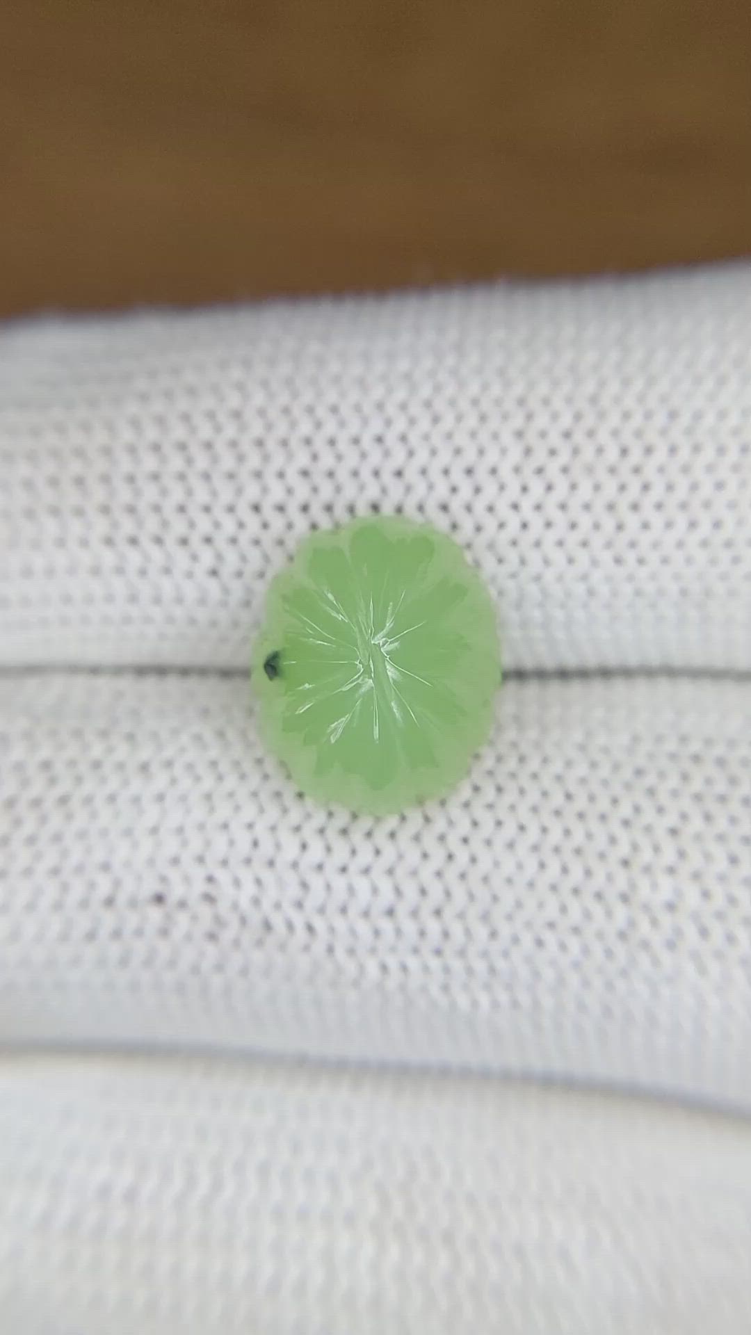 5.27 Ct. Green Cabochon Jade from Burma (Myanmar) Size Video