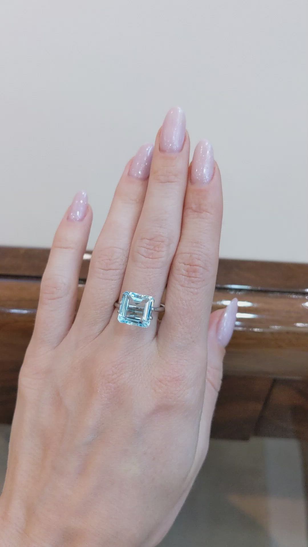 5.19 Ct. Aquamarine from Brazil Size Video