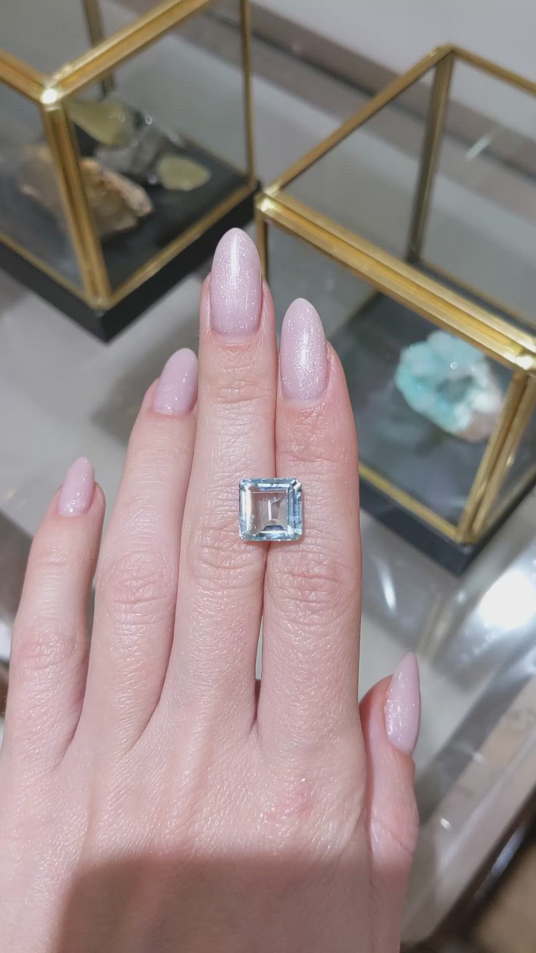 5.19 Ct. Aquamarine from Brazil Size Video
