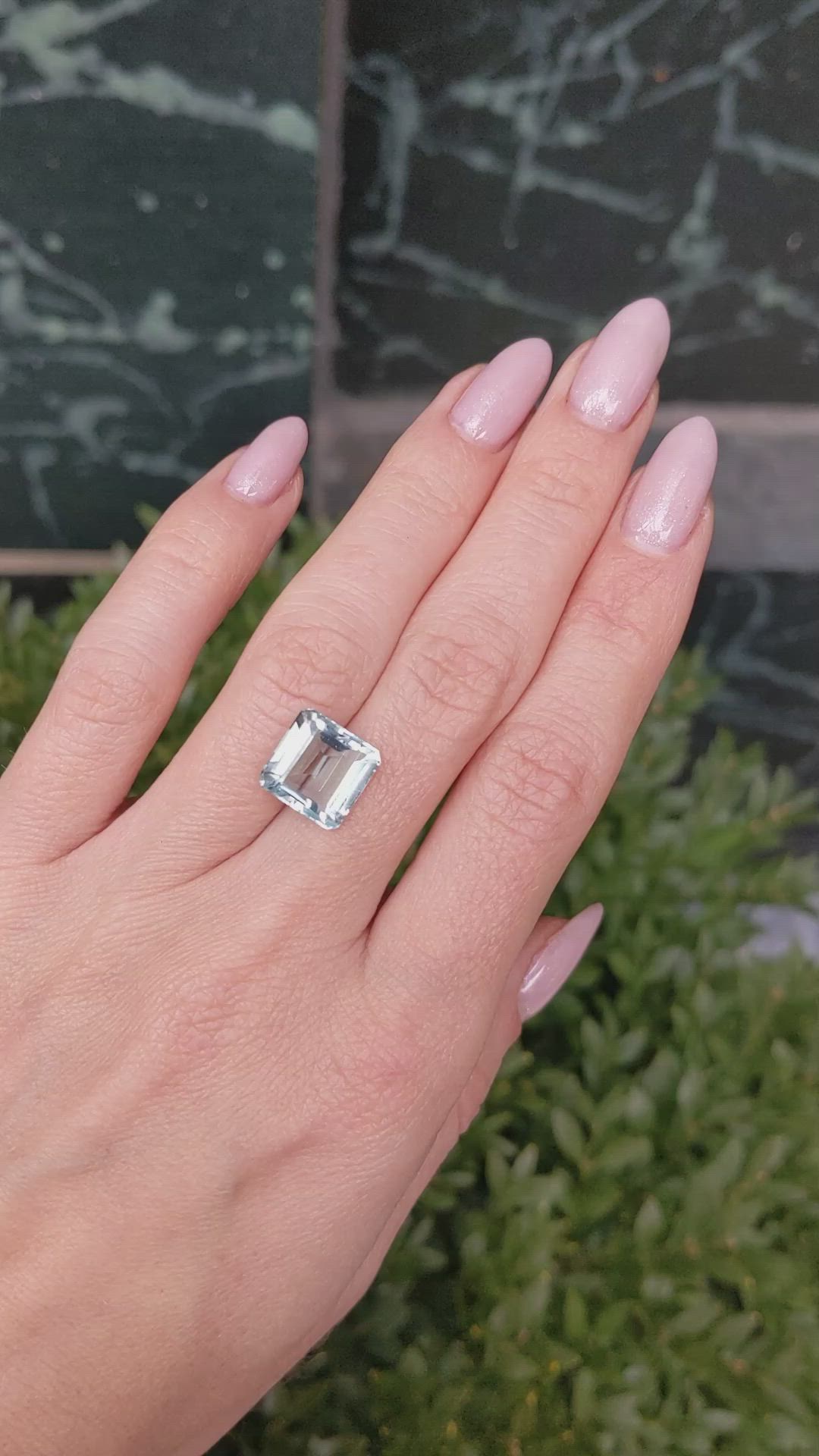 5.19 Ct. Aquamarine from Brazil Size Video