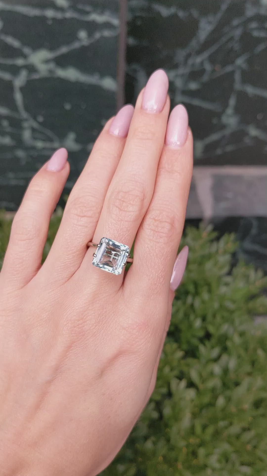 5.19 Ct. Aquamarine from Brazil Size Video