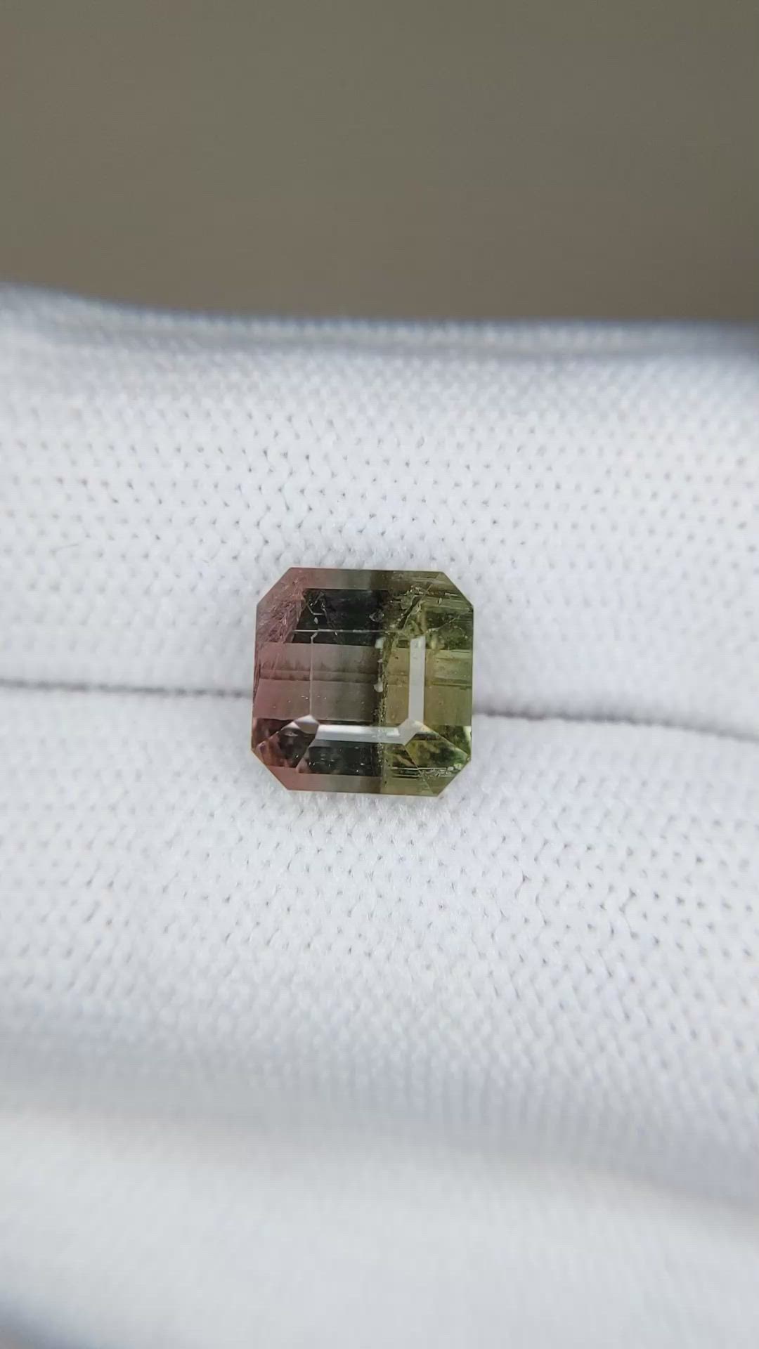3.85 Ct. Bi Color Tourmaline from Brazil Size Video