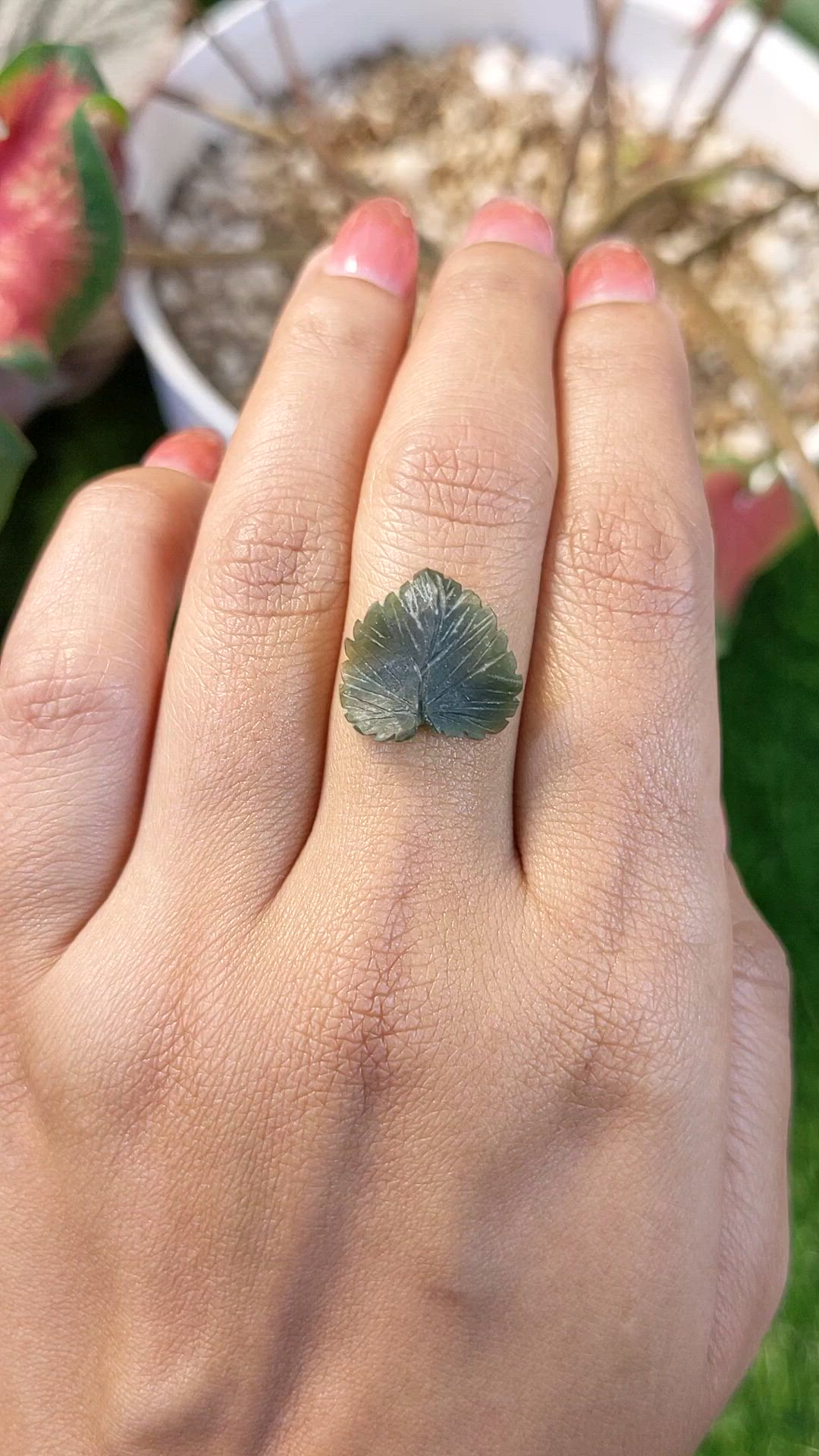2.68 Ct. Green Jade from Burma (Myanmar) Size Video