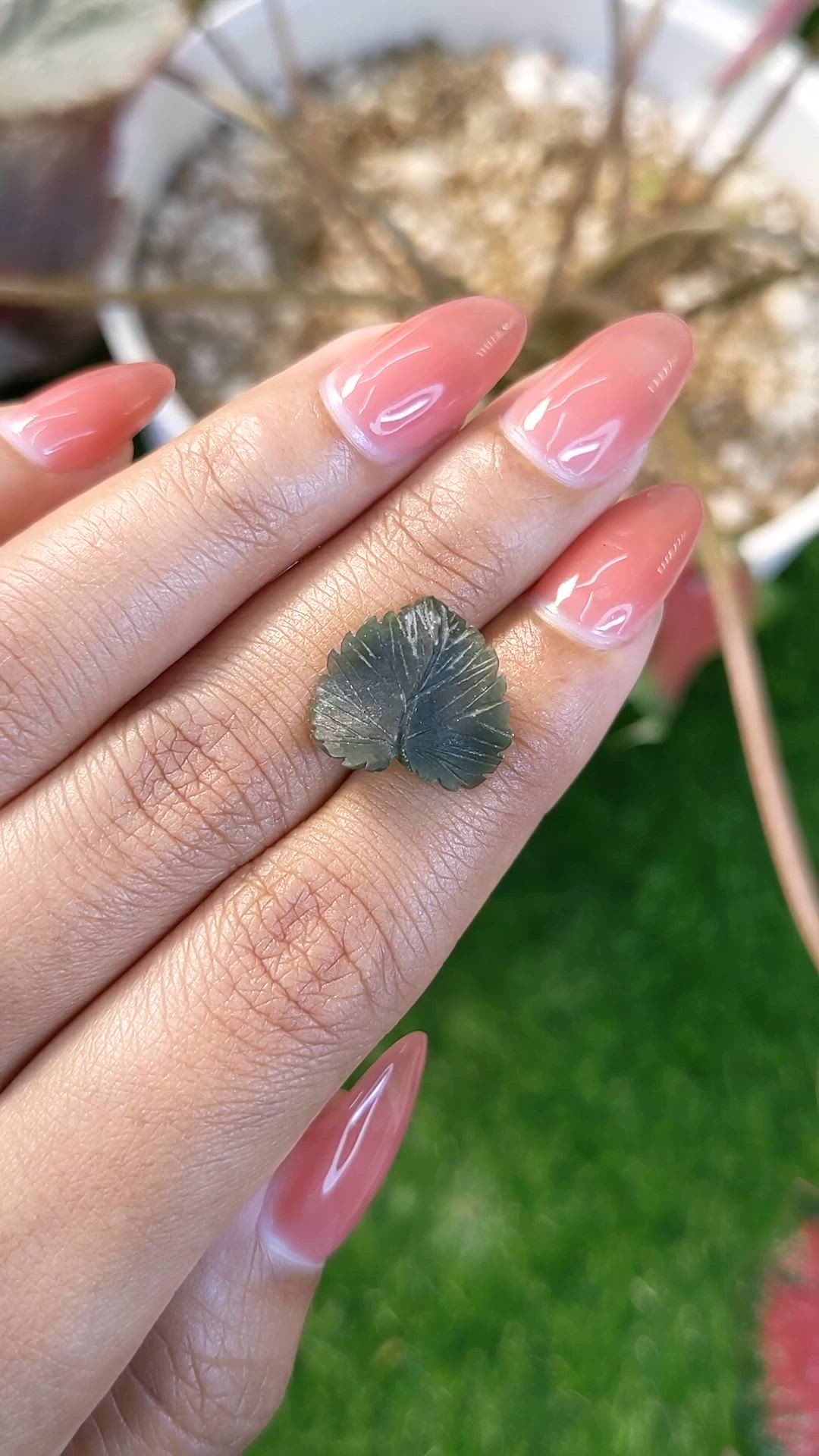 2.68 Ct. Green Jade from Burma (Myanmar) Size Video