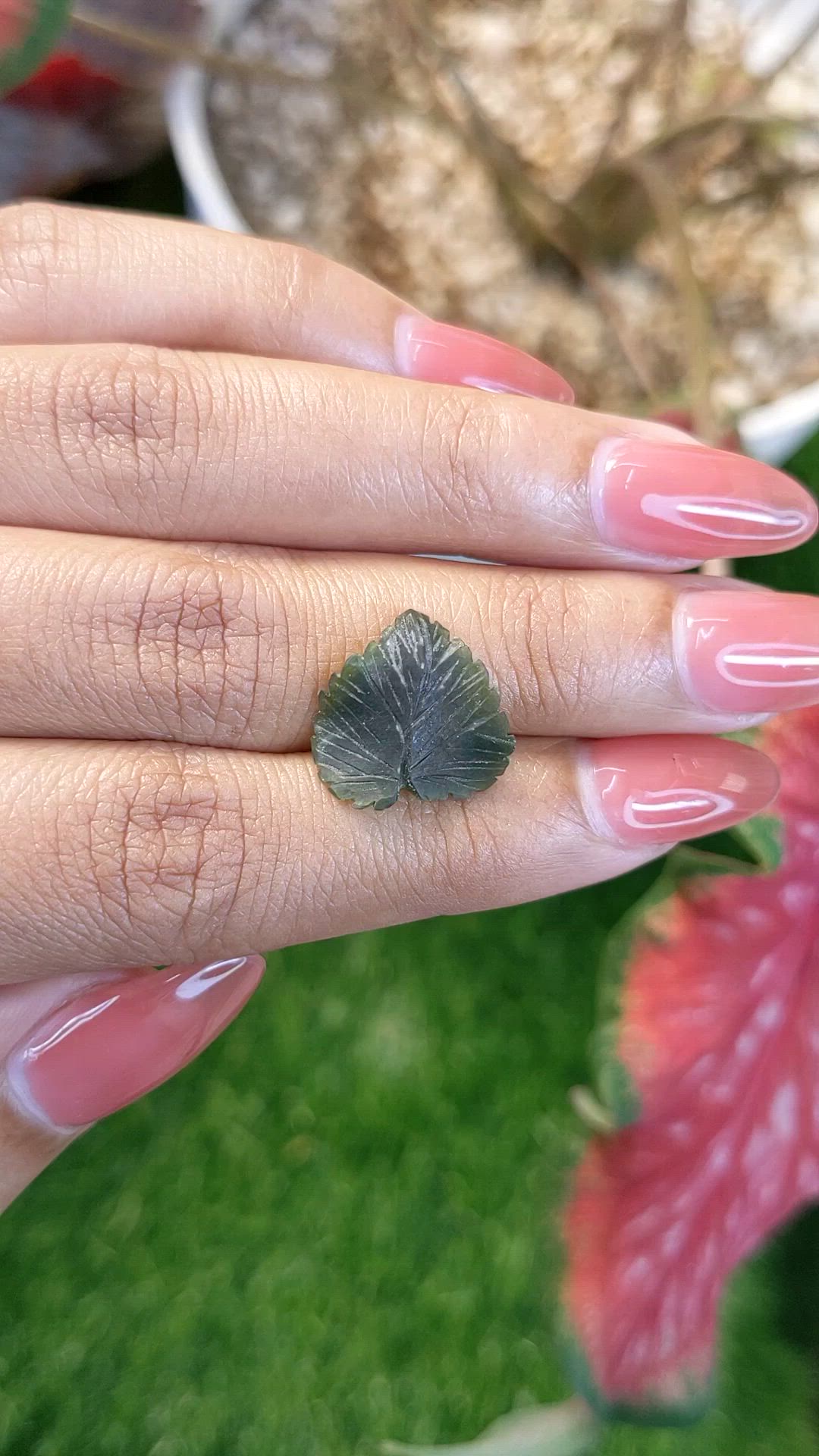 2.68 Ct. Green Jade from Burma (Myanmar) Size Video