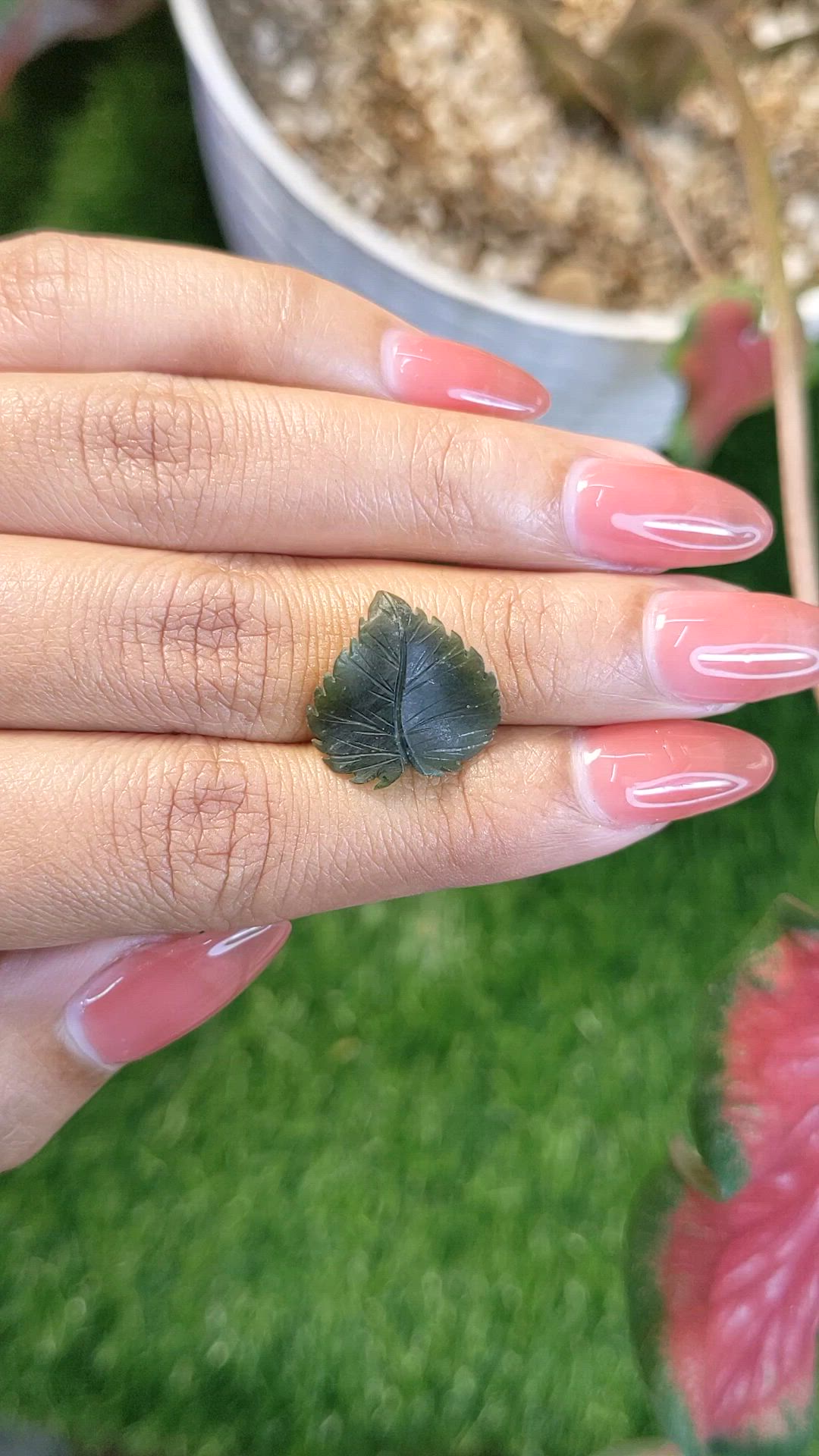 3.98 Ct. Green Jade from Burma (Myanmar) Size Video