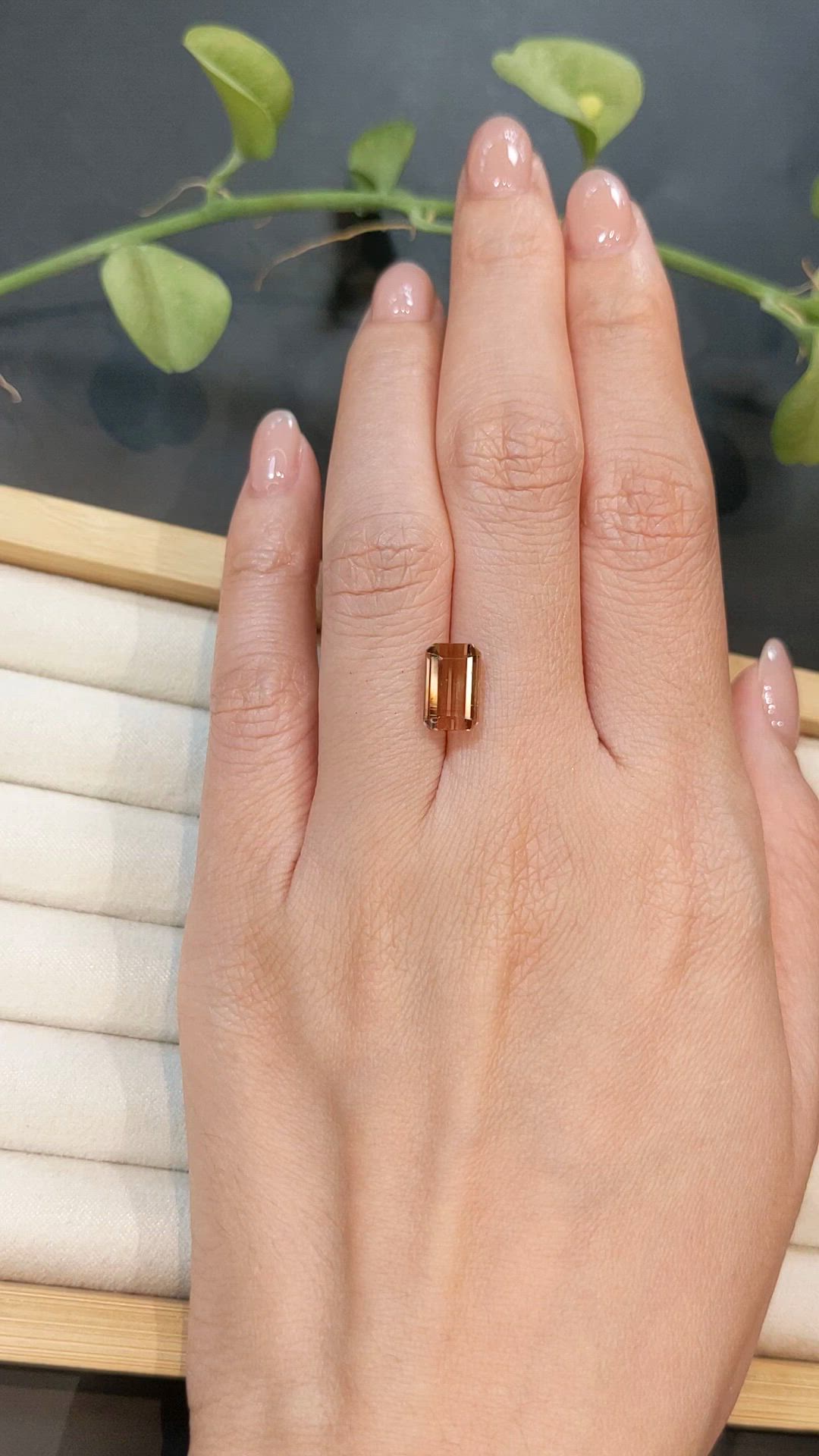 3.50 Ct. Orangish Brown Tourmaline from Brazil Size Video