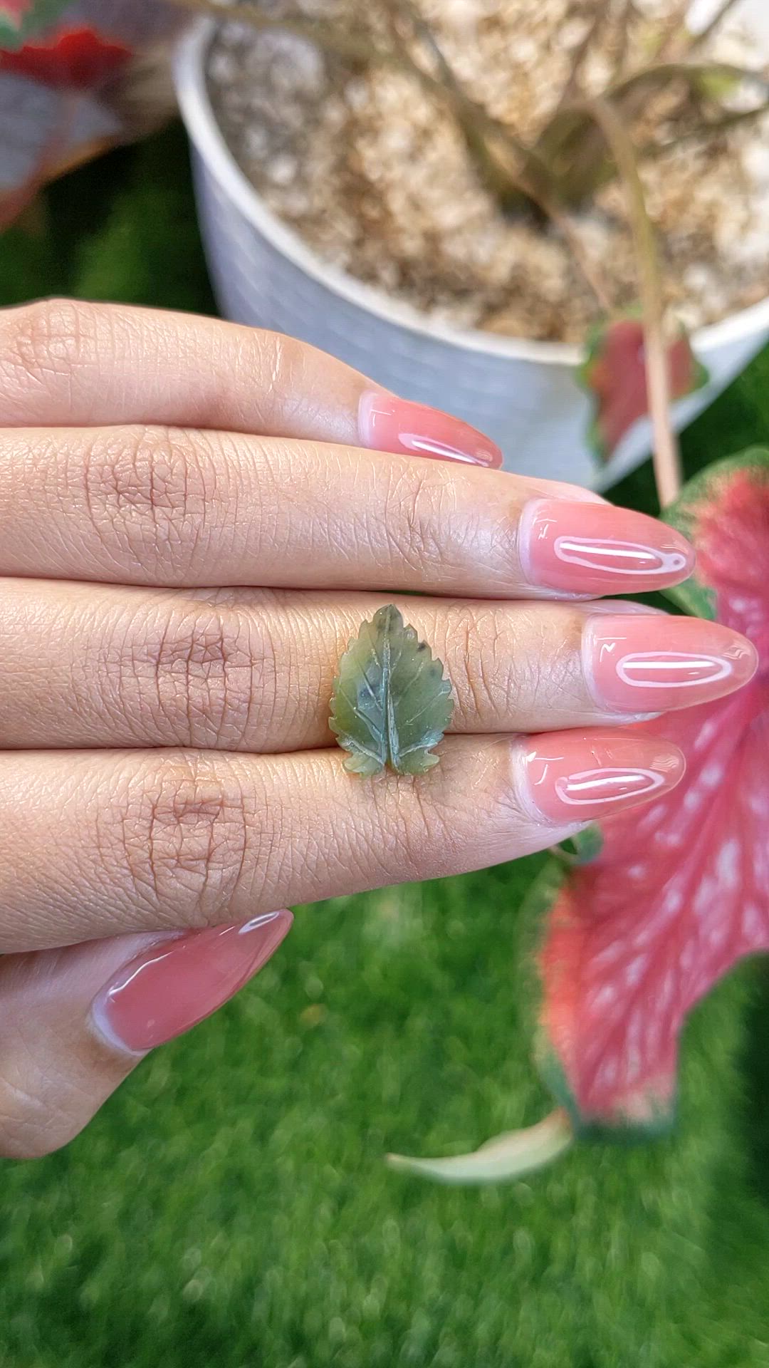 3.45 Ct. Yellowish Green Jade from Burma (Myanmar) Size Video