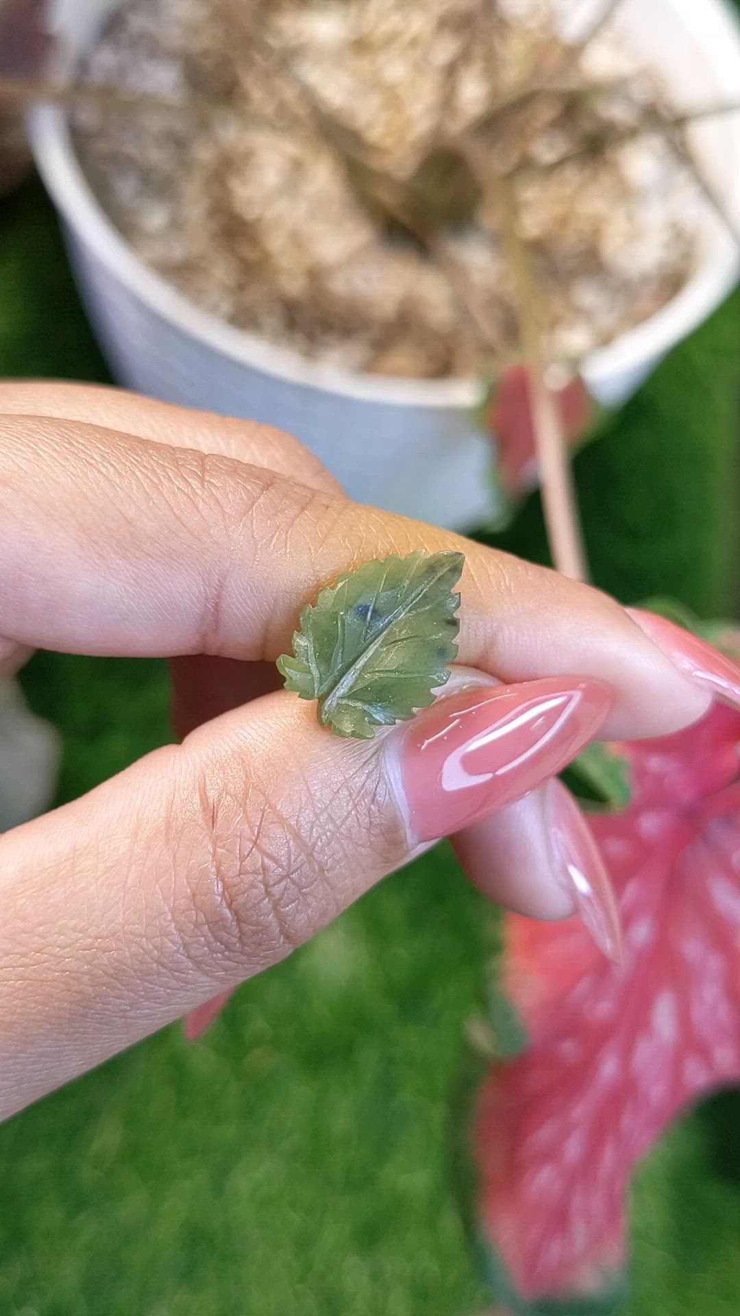 3.45 Ct. Yellowish Green Jade from Burma (Myanmar) Size Video